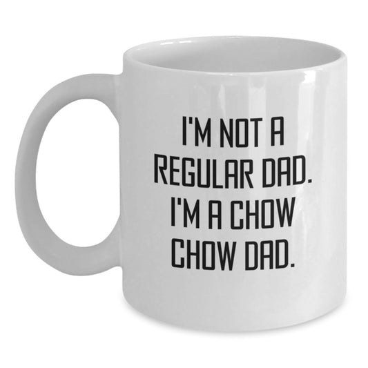 Funny Chow Chow Dad Gifts for Men from Family and Friends - White Coffee Mug, 11oz or 15oz, Ceramic, Microwave and Dishwasher Safe - Main