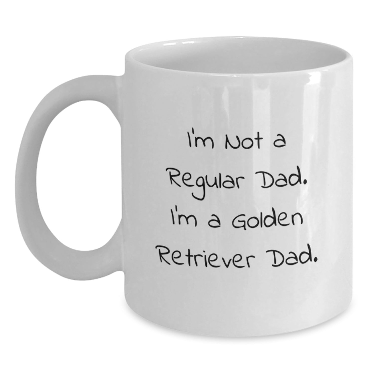 Golden Retriever Dog Gifts: Funny Quote Mugs for Men, Women, Friends, Family - I'm Not A Regular Dad., White Coffee Mug, Graduation Unique Gifts from Mom, Dad, Coworkers - Main
