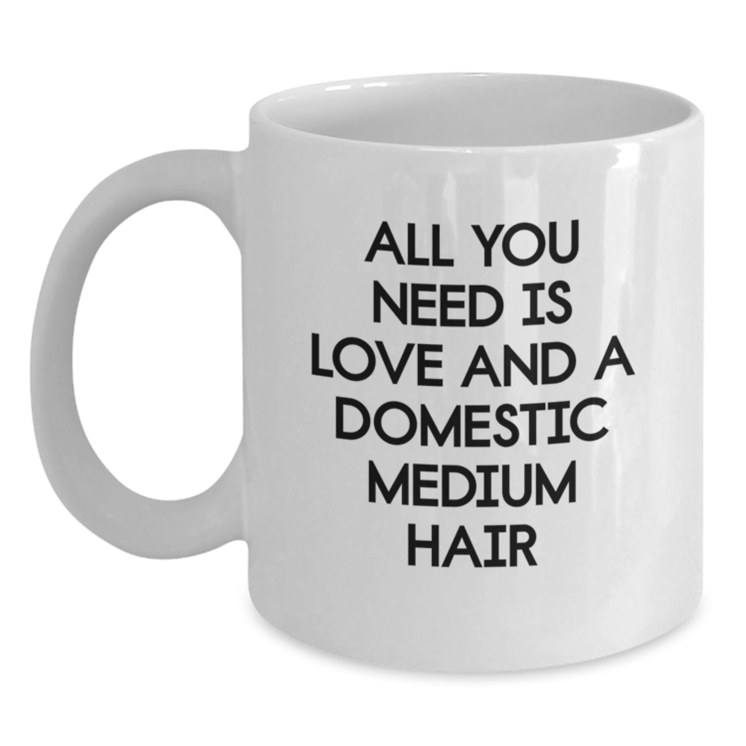 Gifts from Family to Domestic Medium Hair Cat Lovers - All You Need Is Love And A Domestic Medium Hair Coffee Mug for Graduation - Main