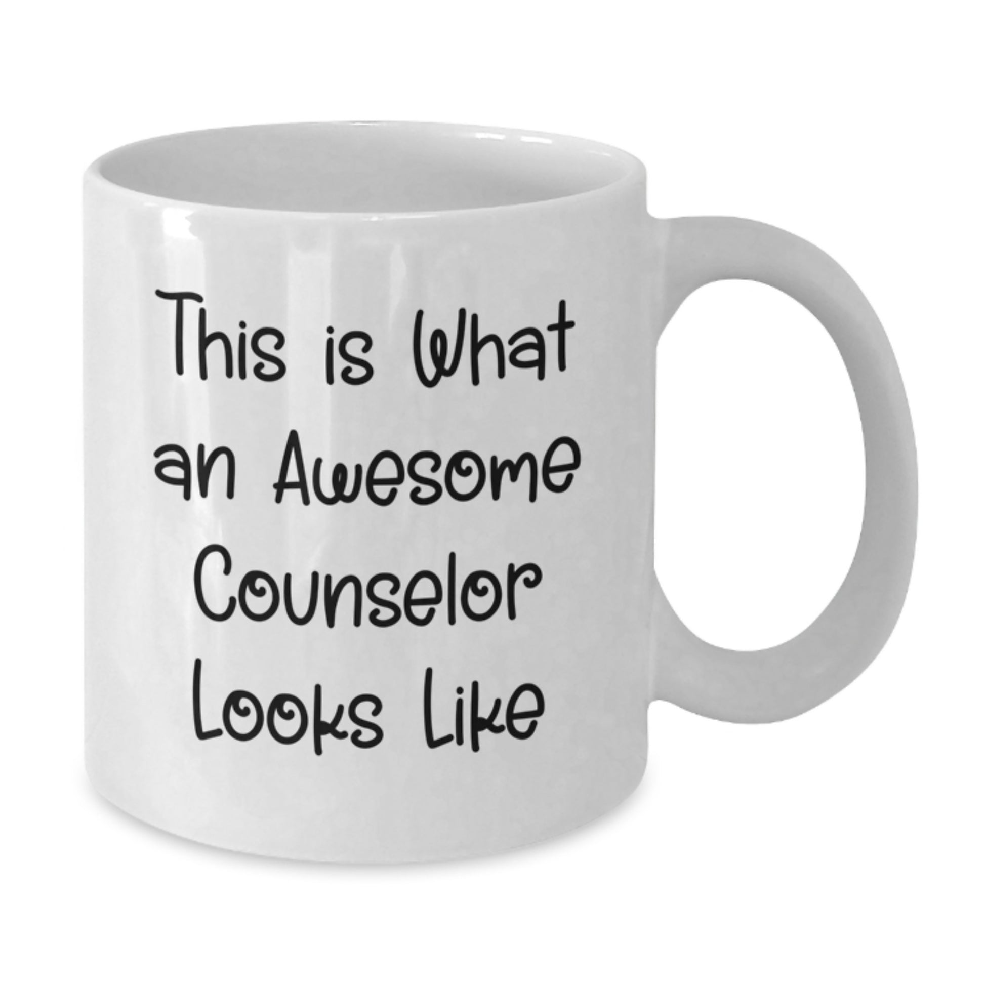 Funny Counselor Gifts from Friends for Birthday - White Coffee Mug with 'This Is What An Awesome Counselor Looks Like' Quote - Additional