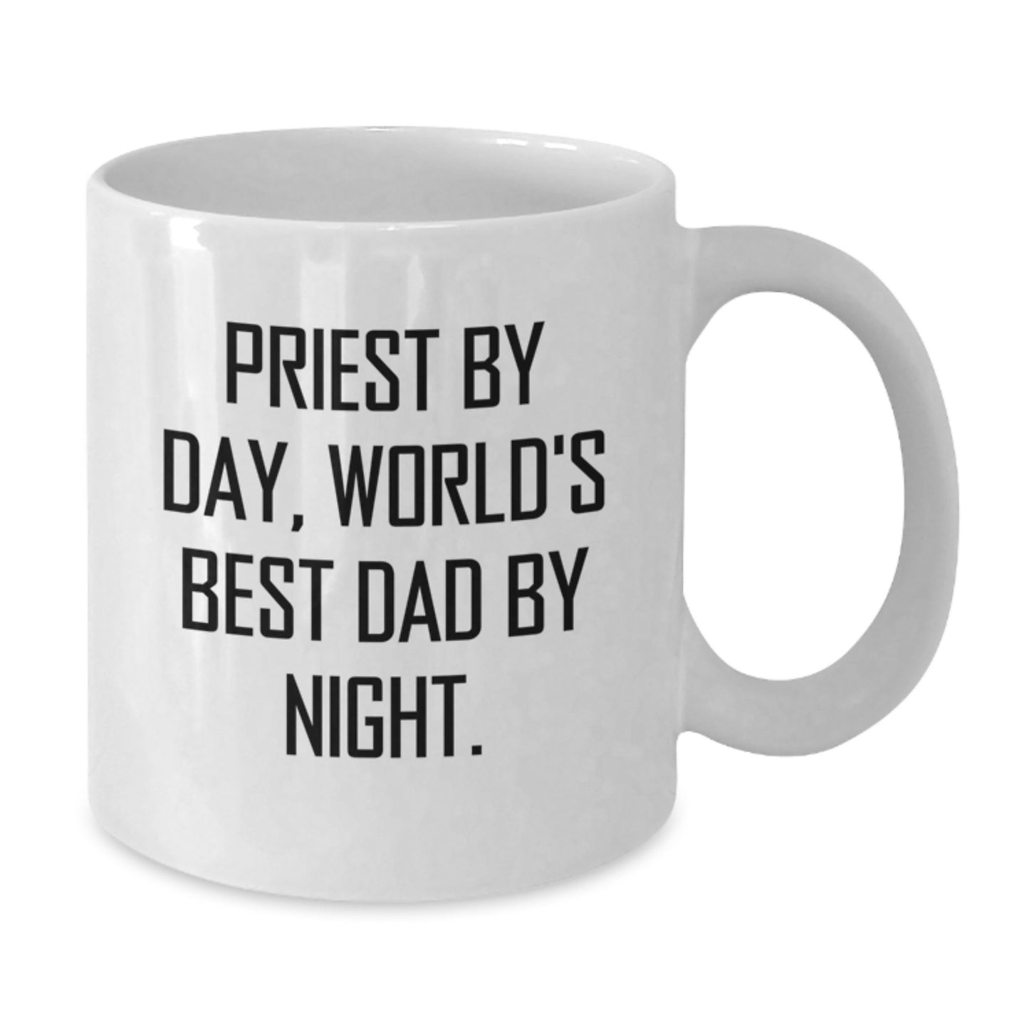 Priest By Day Funny White Coffee Mug Gifts from Men to Priest Graduation Unique Treats, Priest Gifts for Priest, White Coffee Mug - Additional