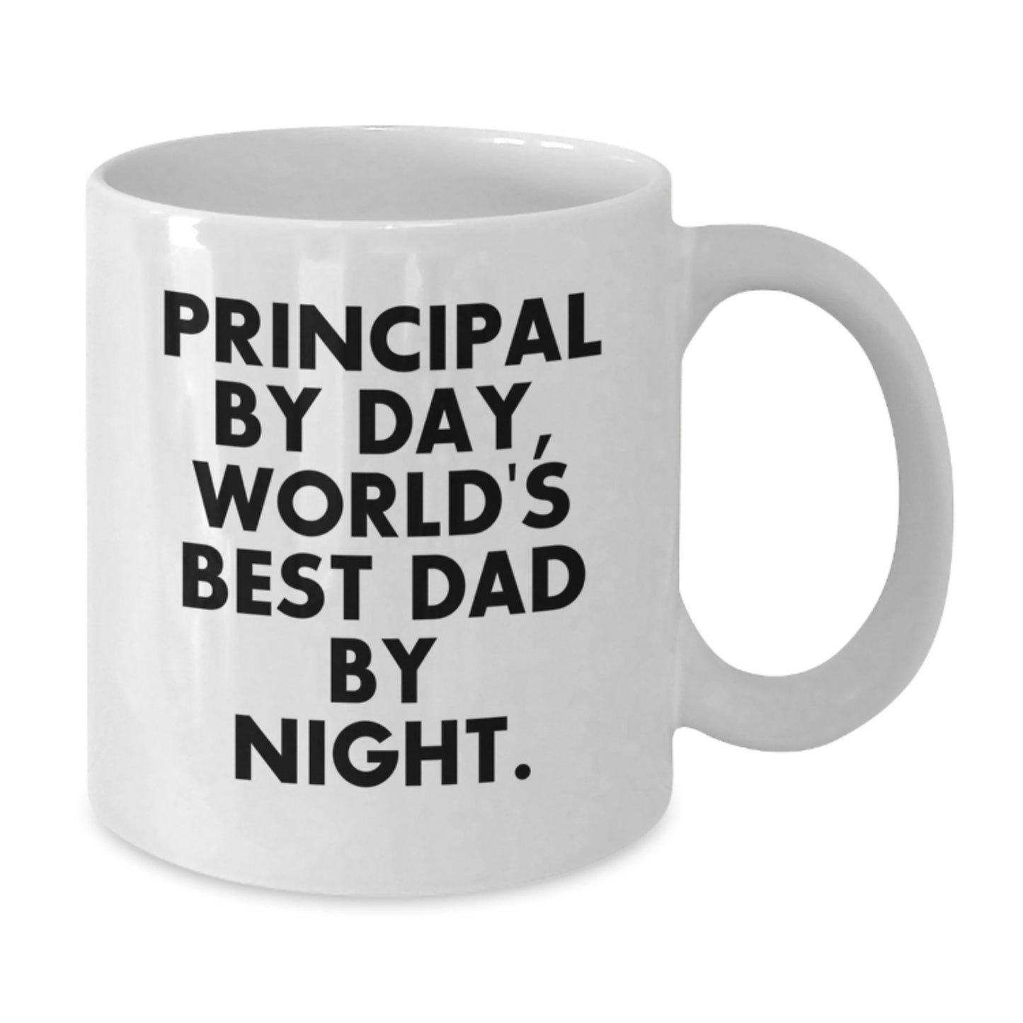 Funny Principal Gifts, Principal By Day, World's Best Dad By Night, White Coffee Mug for Graduation, Gifts from Family, Gifts for Principal - Additional