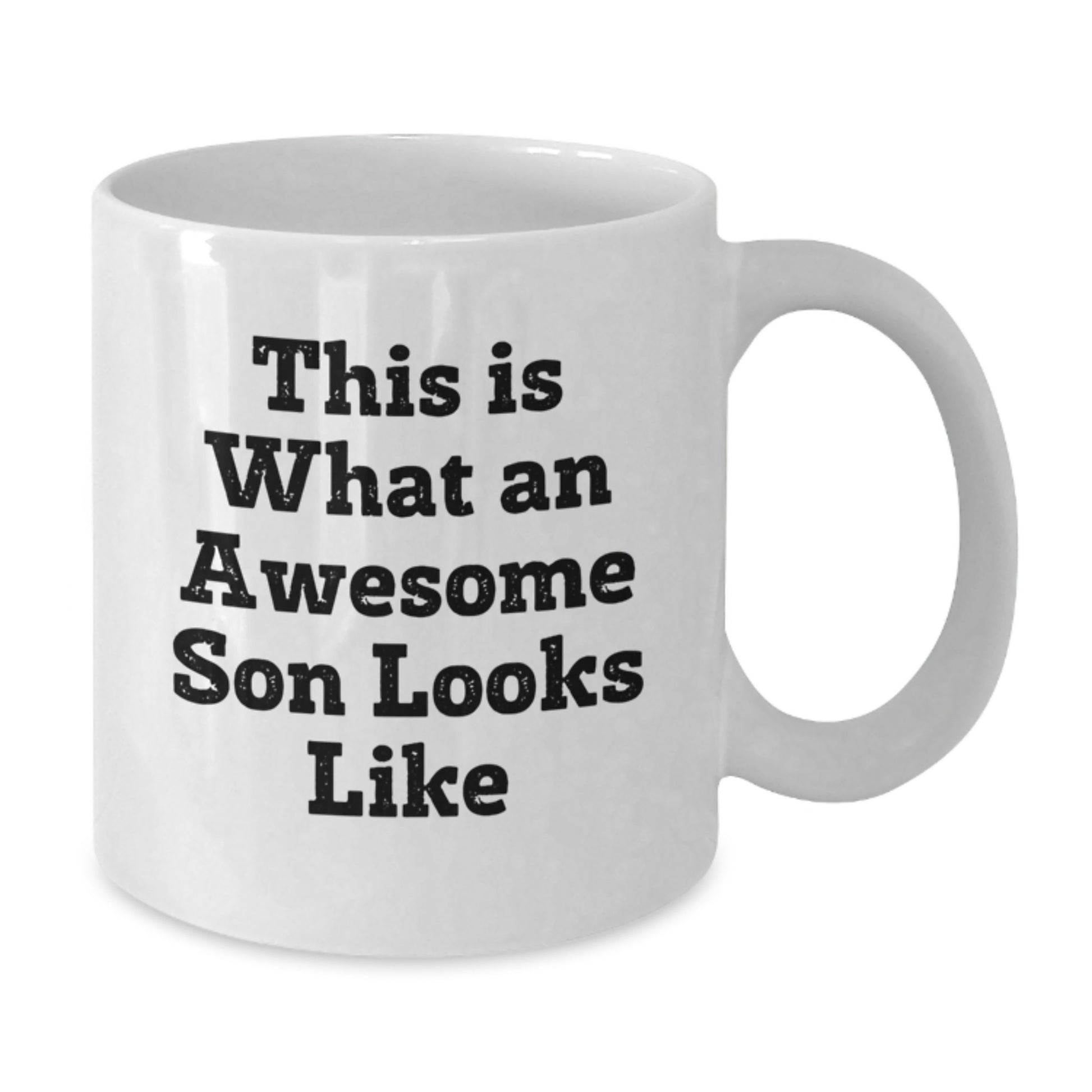 Funny Son Gifts from Mom, White Coffee Mug This Is What An Awesome Son Looks Like, Unique Graduation Gifts for Him - Additional