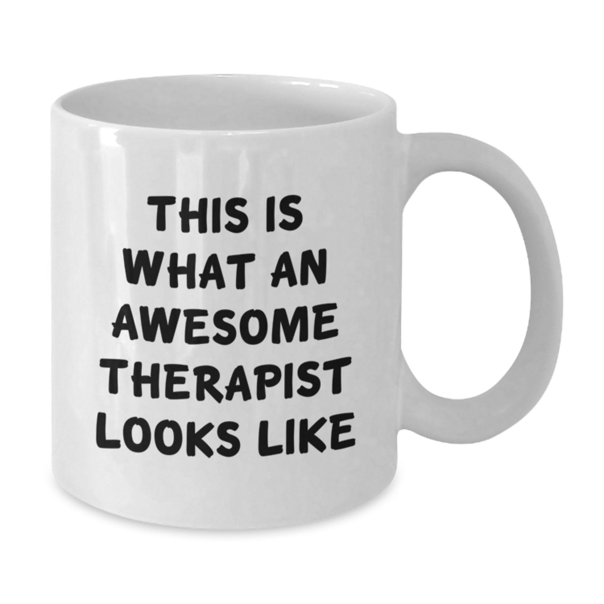 Funny Therapist Gifts from Friends, Unique White Coffee Mugs for Awesome Therapist Birthday, This Is What An Awesome Therapist Looks Like - Additional
