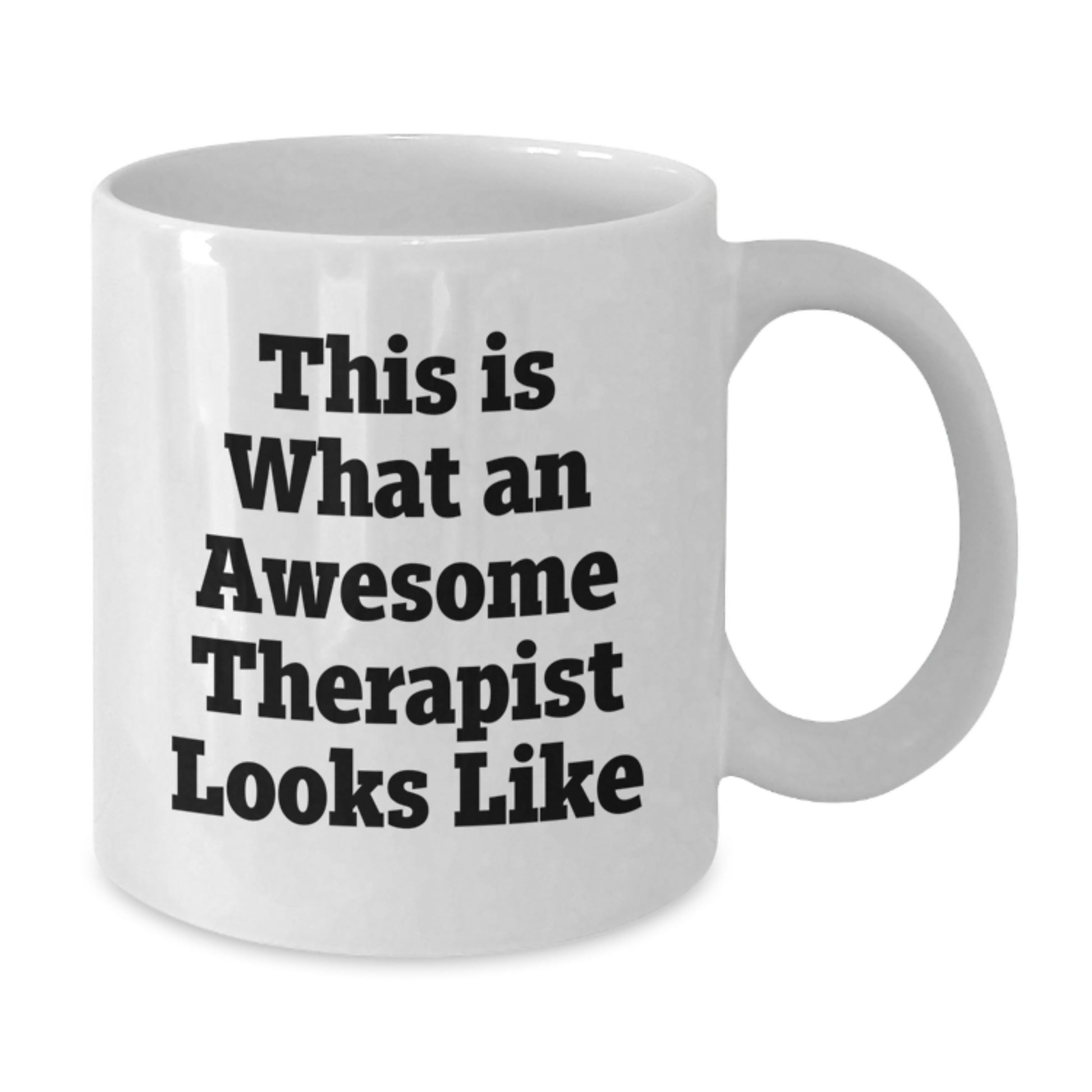Funny Therapist Gifts from Friends for Awesome Therapist, White Coffee Mug, This Is What An Awesome Therapist Looks Like - Additional