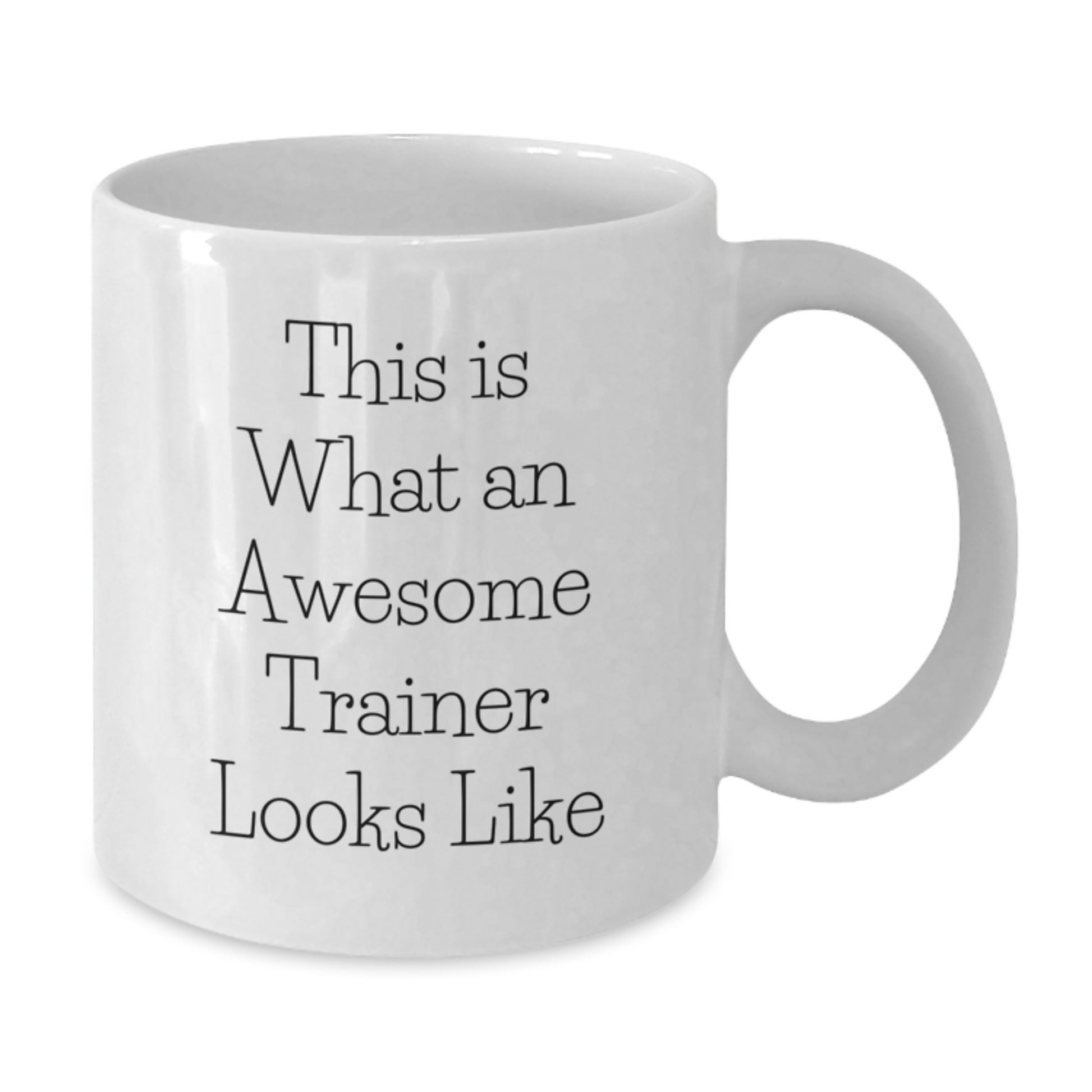 Funny Trainer Gifts for Men, White Coffee Mug, This Is What An Awesome Trainer Looks Like, Birthday Unique Gifts from Friends - Additional