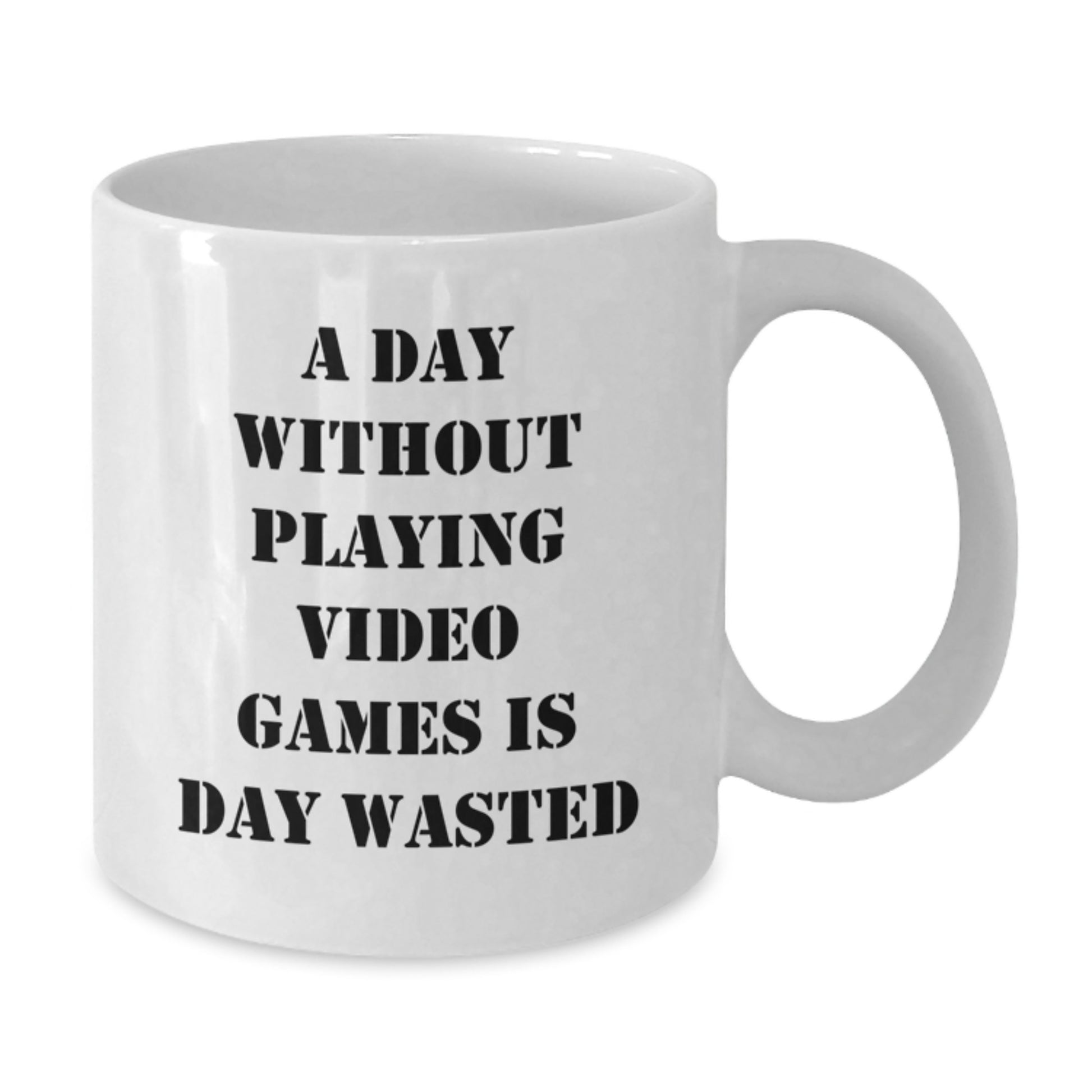 Funny Playing Video Games Gifts for Birthday - A Day Without Playing Video Games Is Day Wasted, White Coffee Mug for Men, Women, Friends, Coworkers, Family from - Additional