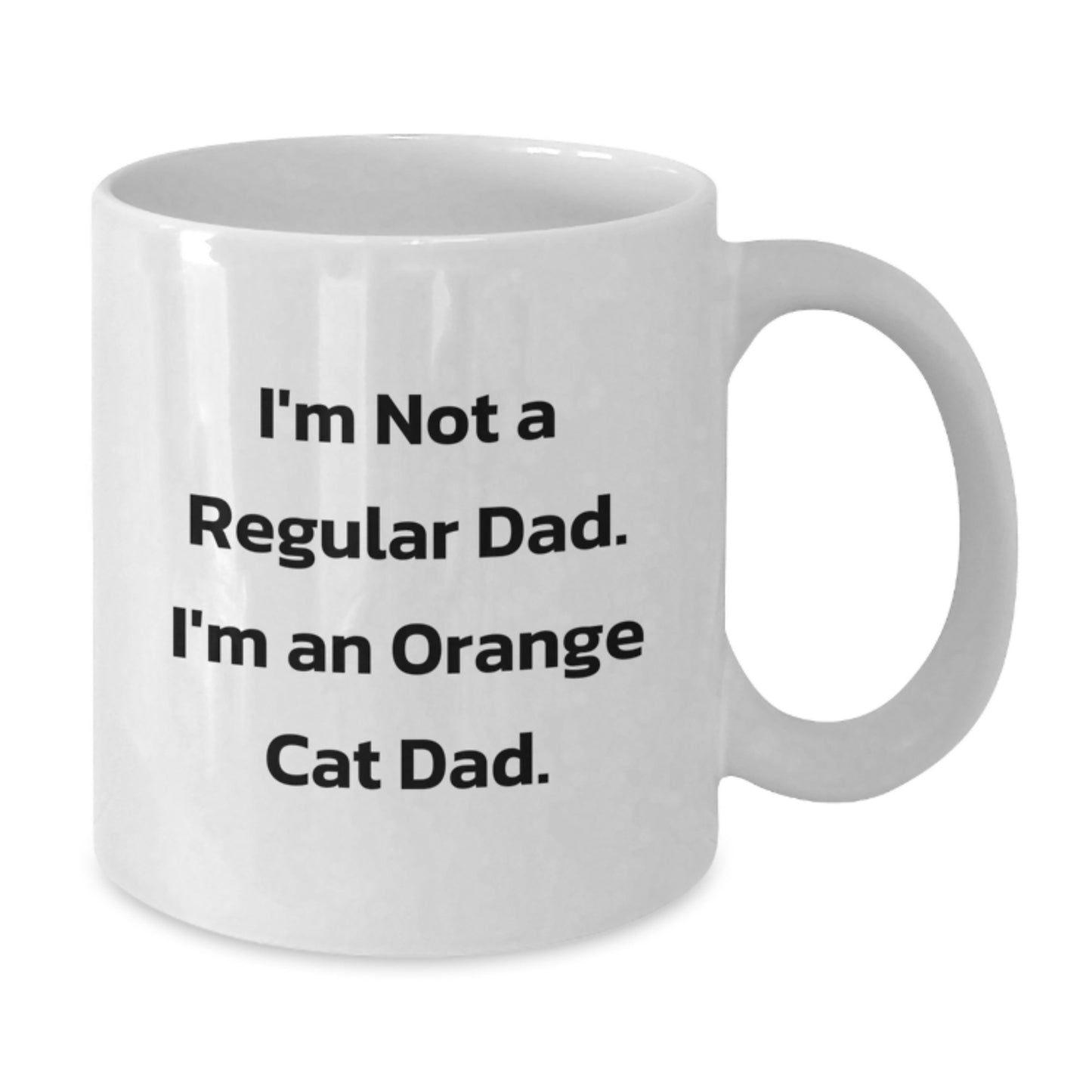Funny Orange Cat Dad Gifts from Family for Orange Cat Lovers, White Coffee Mug, Graduation Unique - Additional