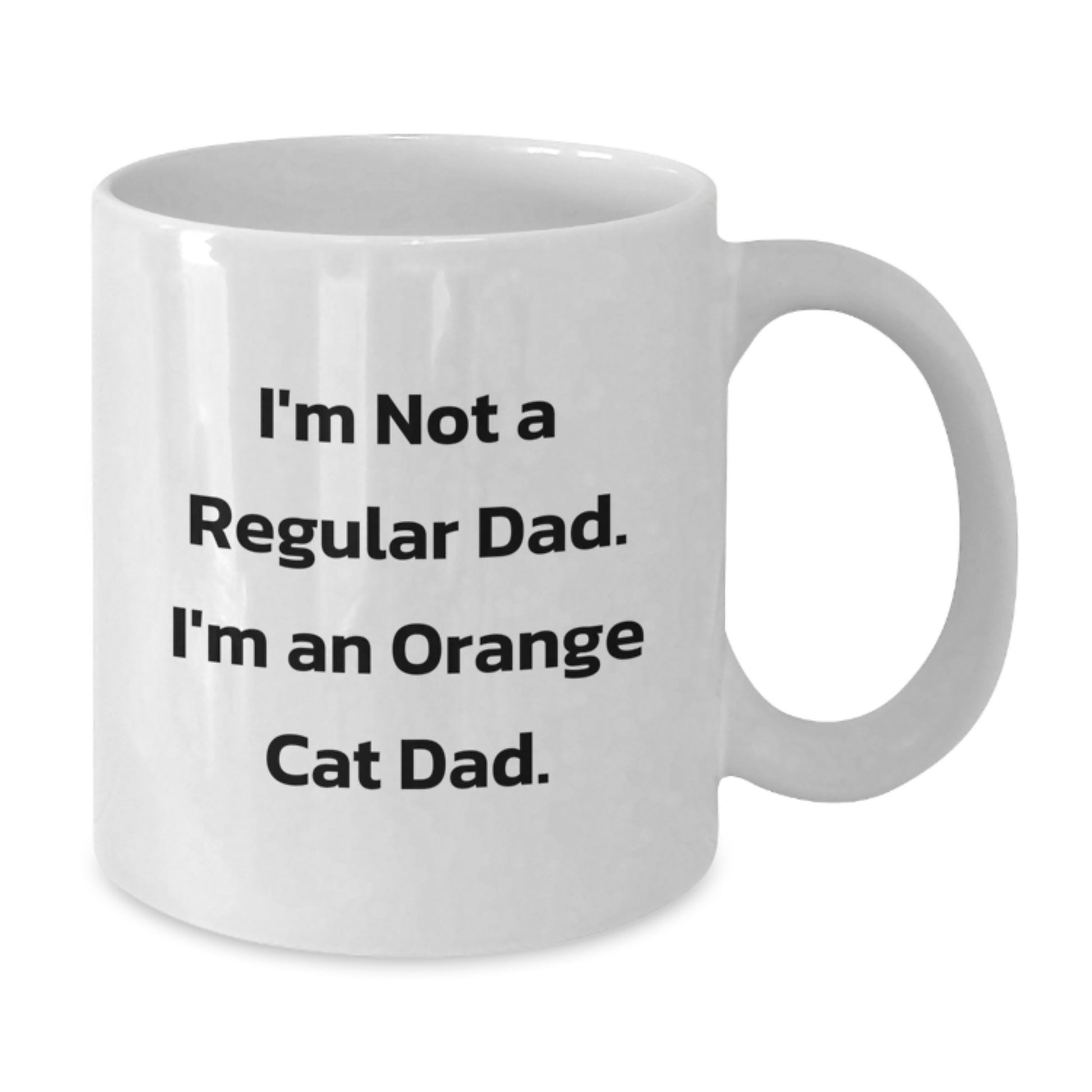 Funny Orange Cat Dad Gifts from Family for Orange Cat Lovers, White Coffee Mug, Graduation Unique - Additional
