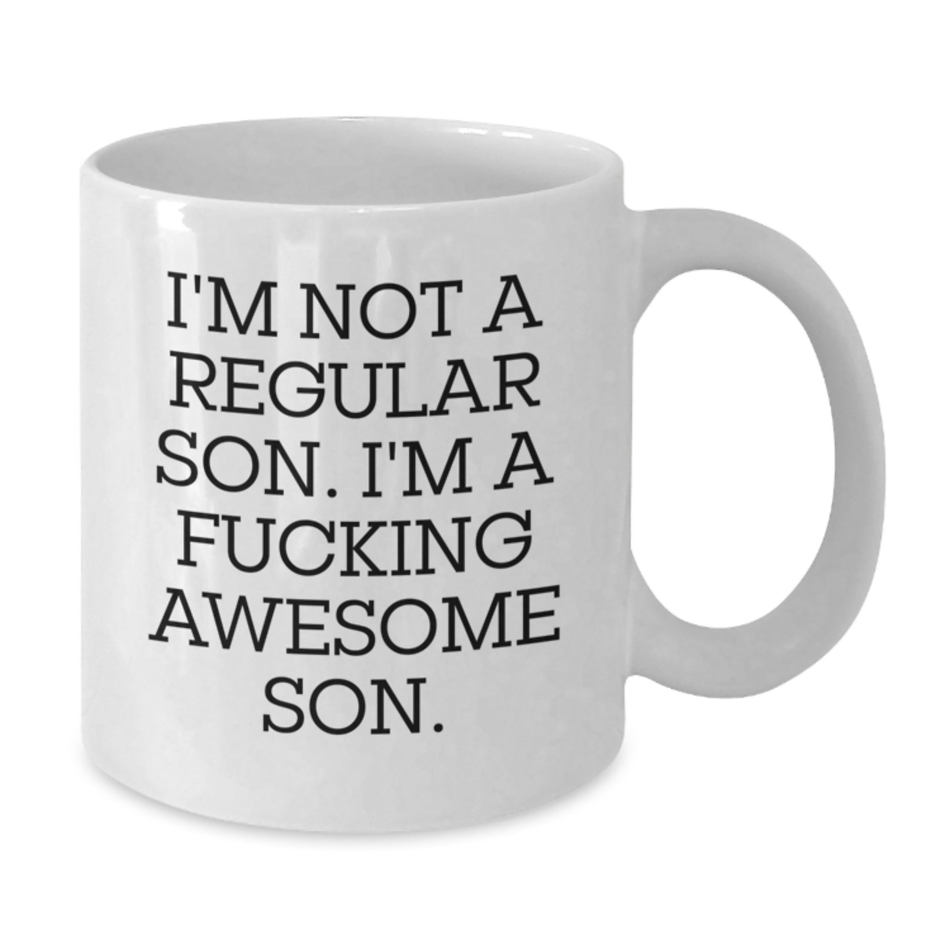 Funny Son Gifts, White Coffee Mug, I'm Not A Regular Son, Gifts from Family, Birthday Unique Gifts for Son - Additional