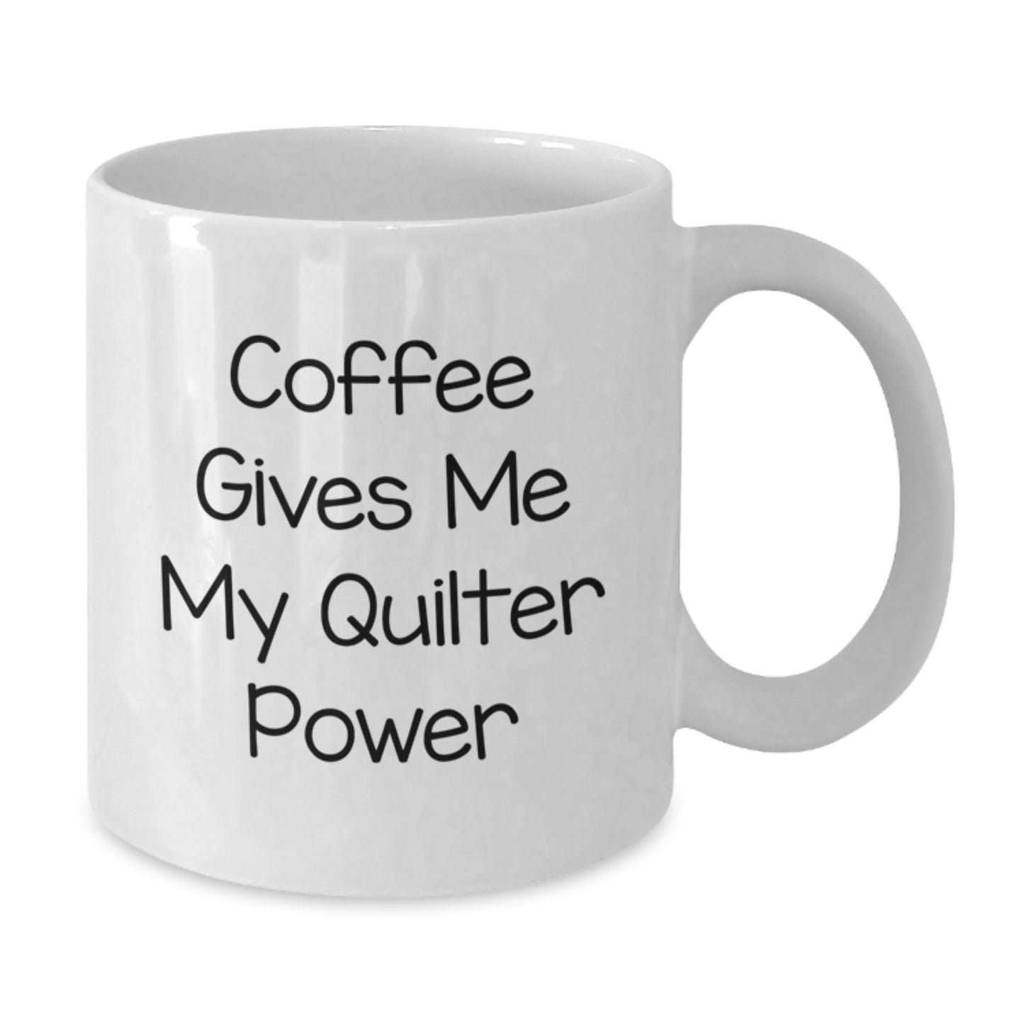 Quilter Gifts, Funny Coffee Mug for Quilter, 'Coffee Gives Me My Quilter Power' Graduation Unique Gifts for Quilter from Friends - Additional