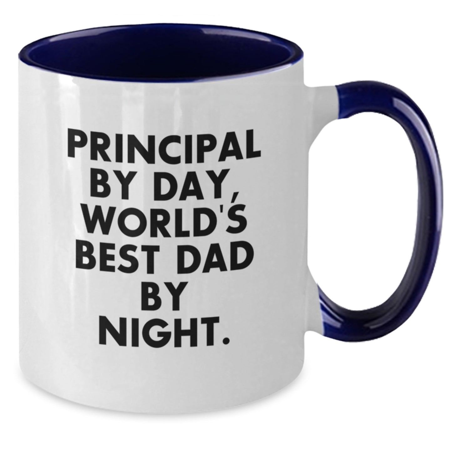 Principal By Day Funny Two Tone Coffee Mug Gifts from Dad for Principal Graduation - Additional