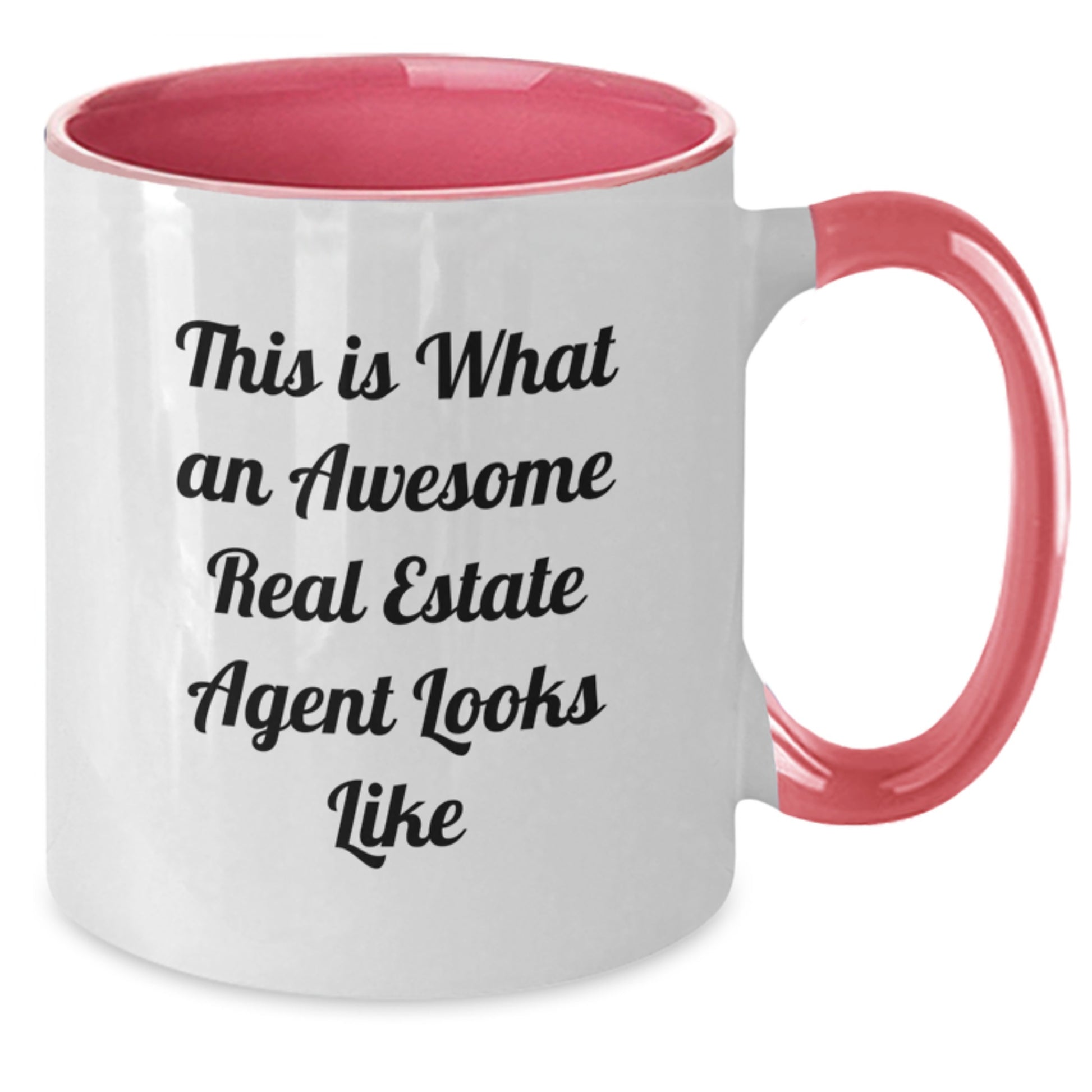 Funny Real Estate Agent Gifts from Friends for Birthday, This Is What An Awesome Real Estate Agent Looks Like Two Tone Coffee Mug, Real Estate Agent Unique Gifts - Additional