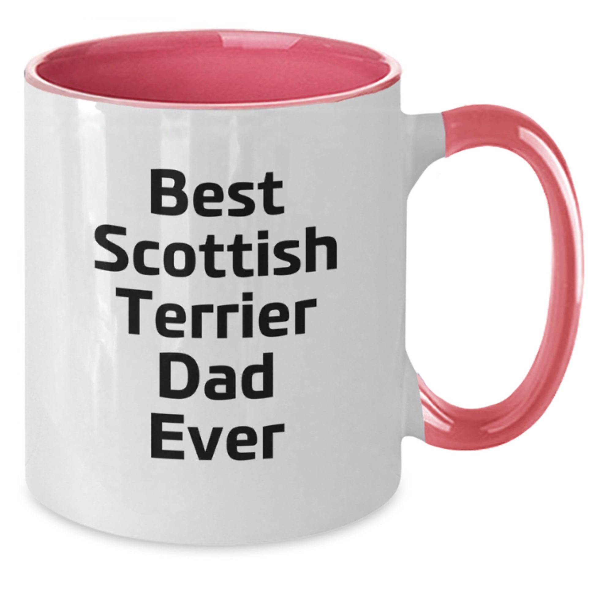 Funny Scottish Terrier Dog Quotes Gifts from Men to Best Scottish Terrier Dad Ever, Two Tone Coffee Mug for Birthday - Additional