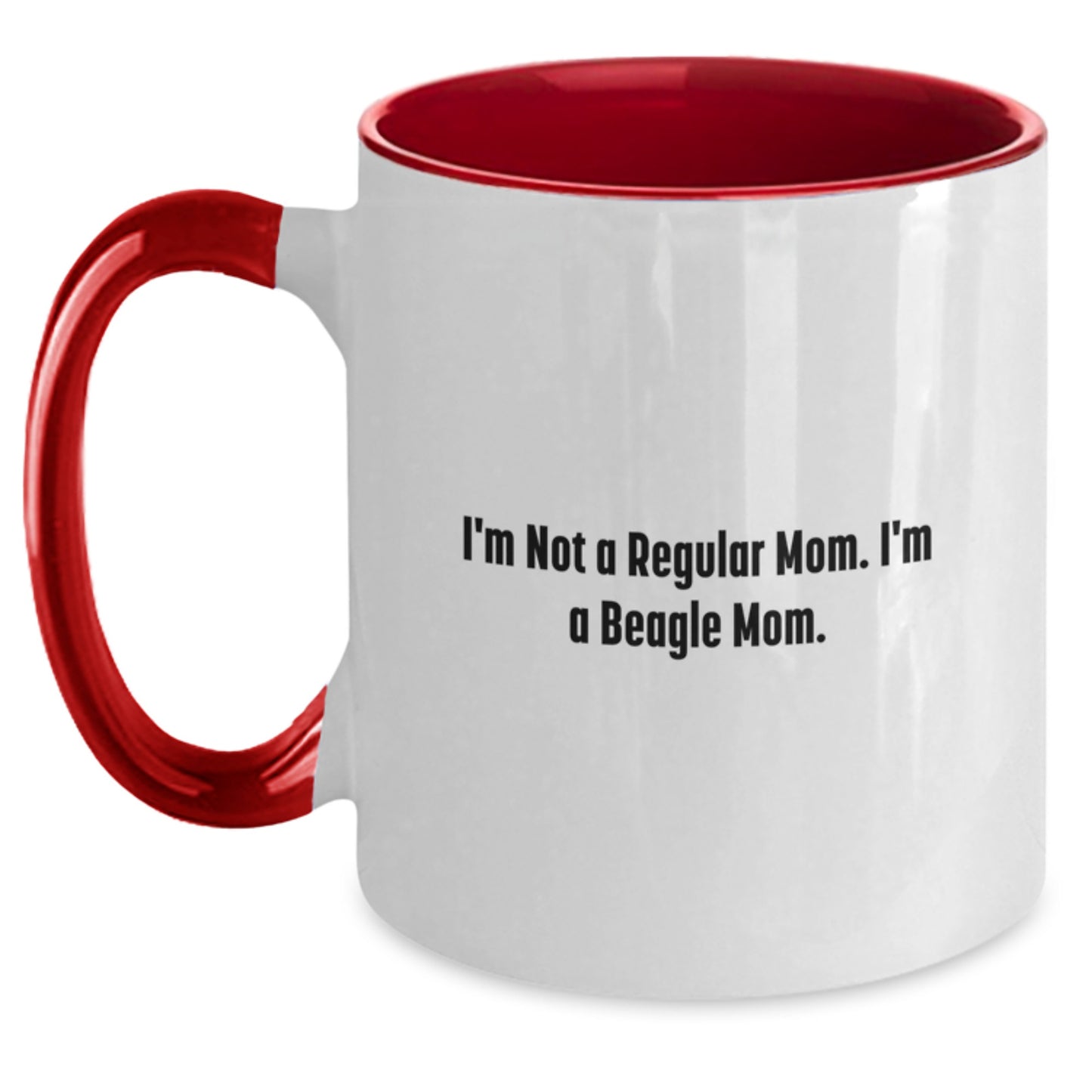 Funny Beagle Mom Gifts for Graduation - I'm Not A Regular Mom. I'm A Beagle Mom. Two Tone Coffee Mug for Beagle Dog Lovers, Gifts from Mom to Beagle Owner, Beagle Dog Gifts for Men or Women - Main