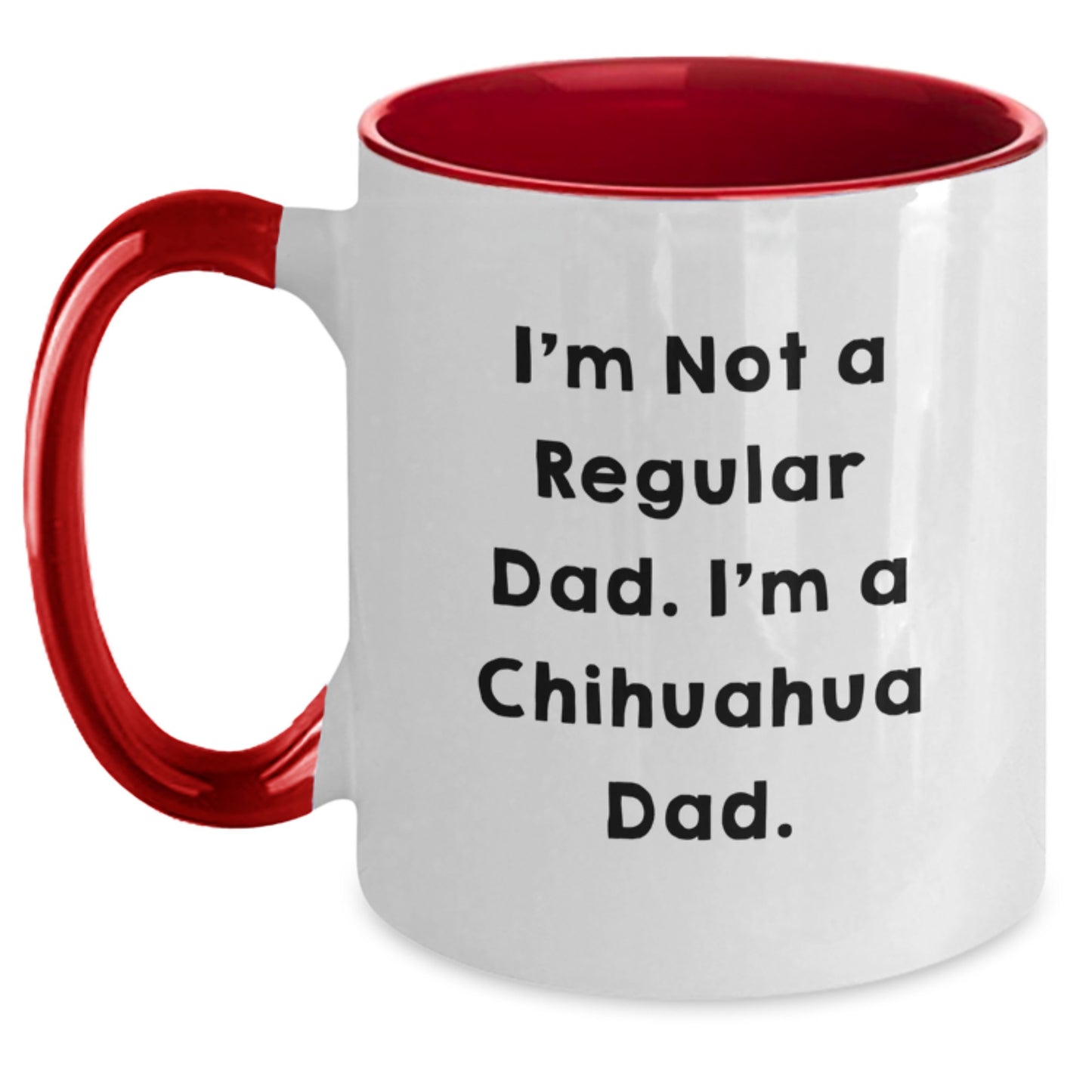 Chihuahua Dad Funny Gifts for Men, Women, Friends, Coworkers, Family - Two Tone Coffee Mug for Graduation - Main
