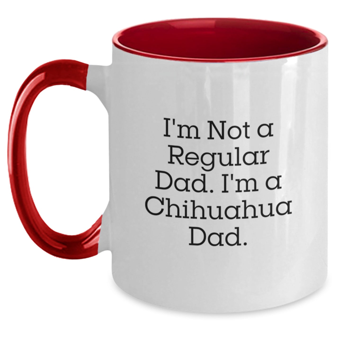 Funny Chihuahua Dad Gifts for Men - Two Tone Coffee Mug, Graduation Unique Gifts from Dad - Main