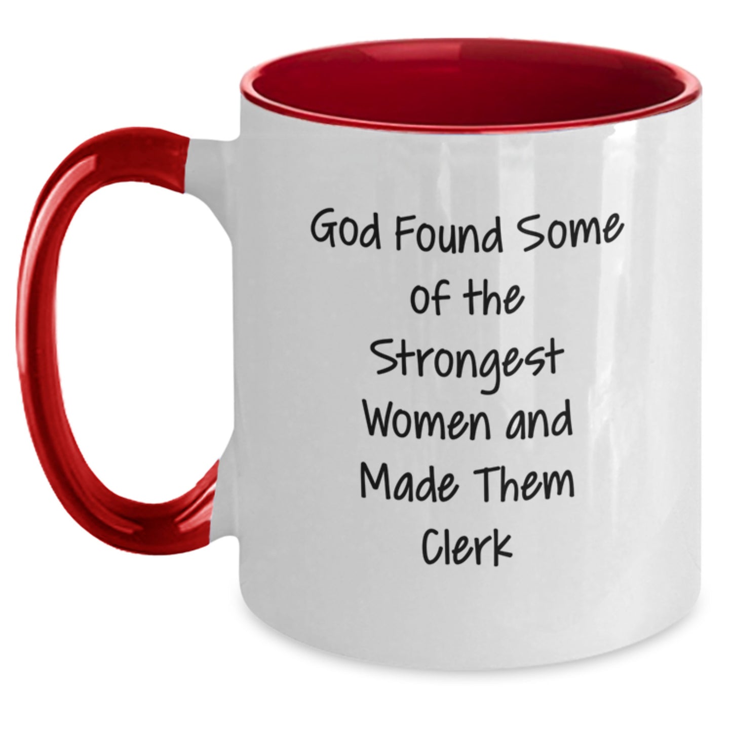 Funny Clerk Gifts from Men to Women - Two Tone Coffee Mug for Graduation with Inspirational Quote - Main