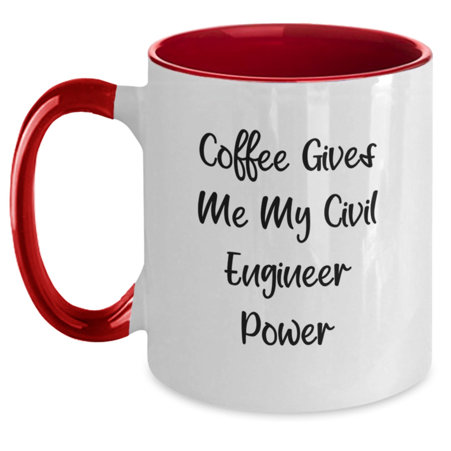 Funny Civil Engineer Gifts, Civil Engineer Power Coffee Mug, Graduation Unique Gifts from Friends to Civil Engineers for Men and Women - 'Coffee Gives Me My Civil Engineer Power' - Main