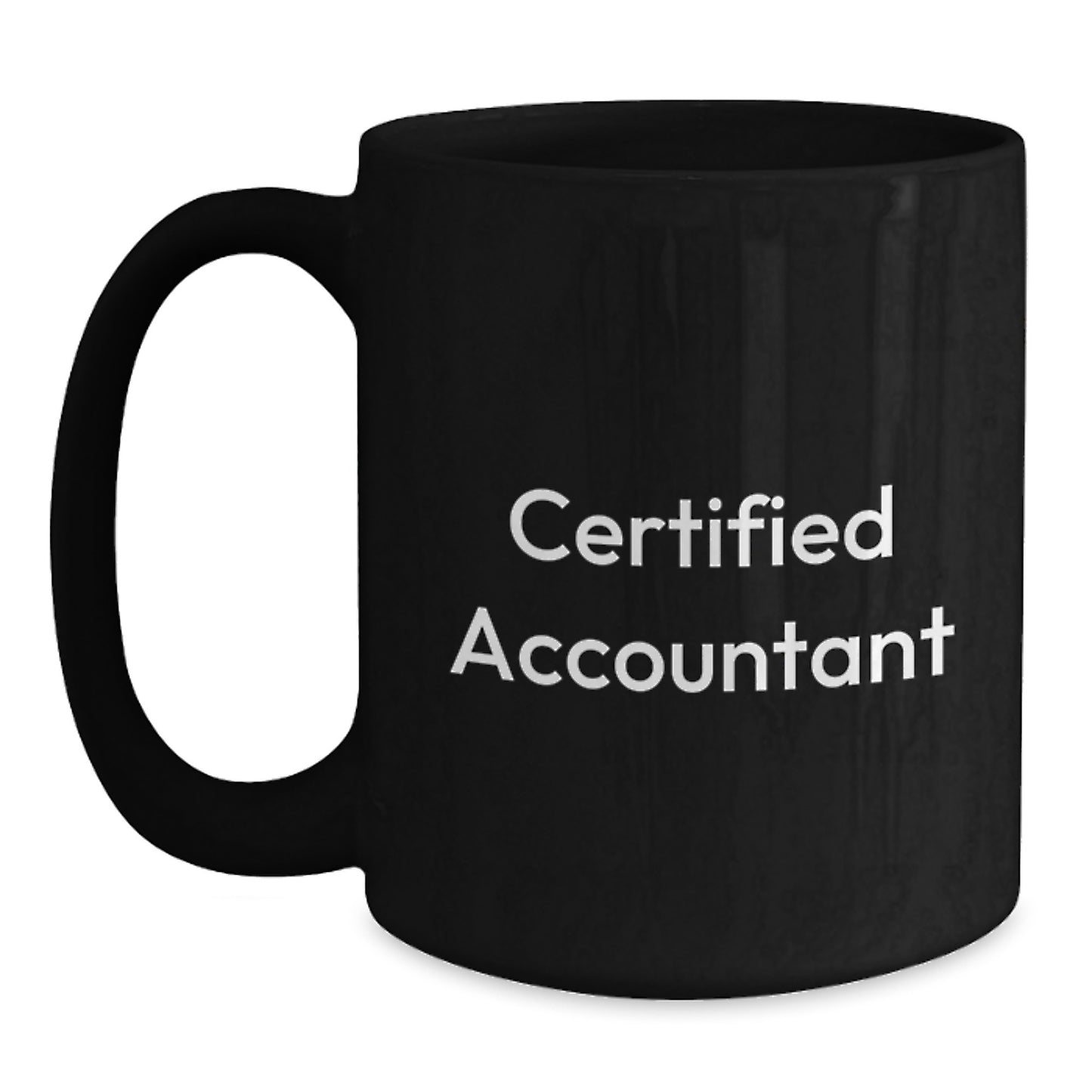 Funny Certified Accountant Gifts for Men, 'Certified to Make Your Coffee' Black Coffee Mug, Birthday Unique Gifts from Friends - Main