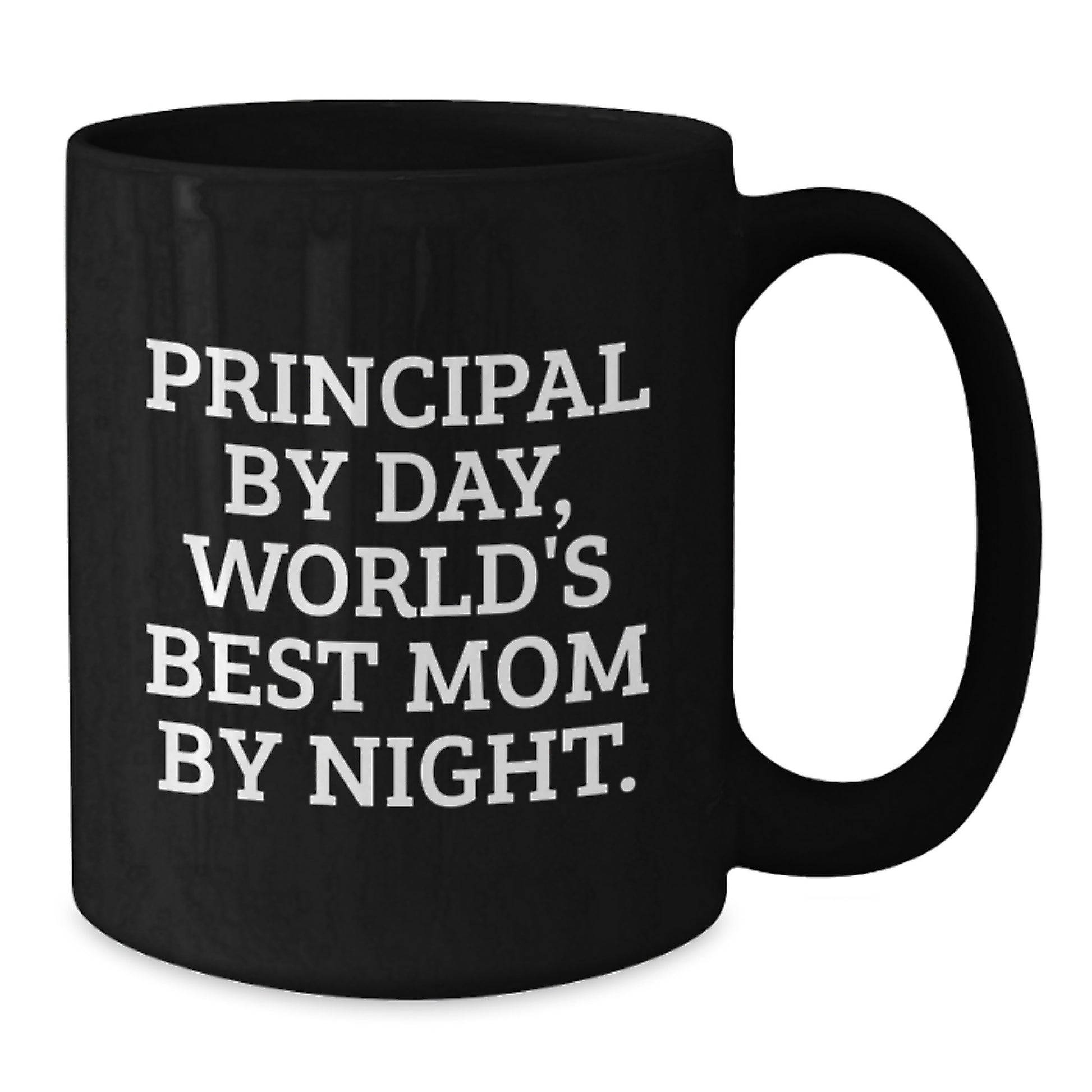Principal Quotes Funny Black Coffee Mugs Gifts from Mom to Birthday Girl, Principal By Day, World's Best Mom By Night, Unique Birthday Unique Gifts for Friends Family - Additional