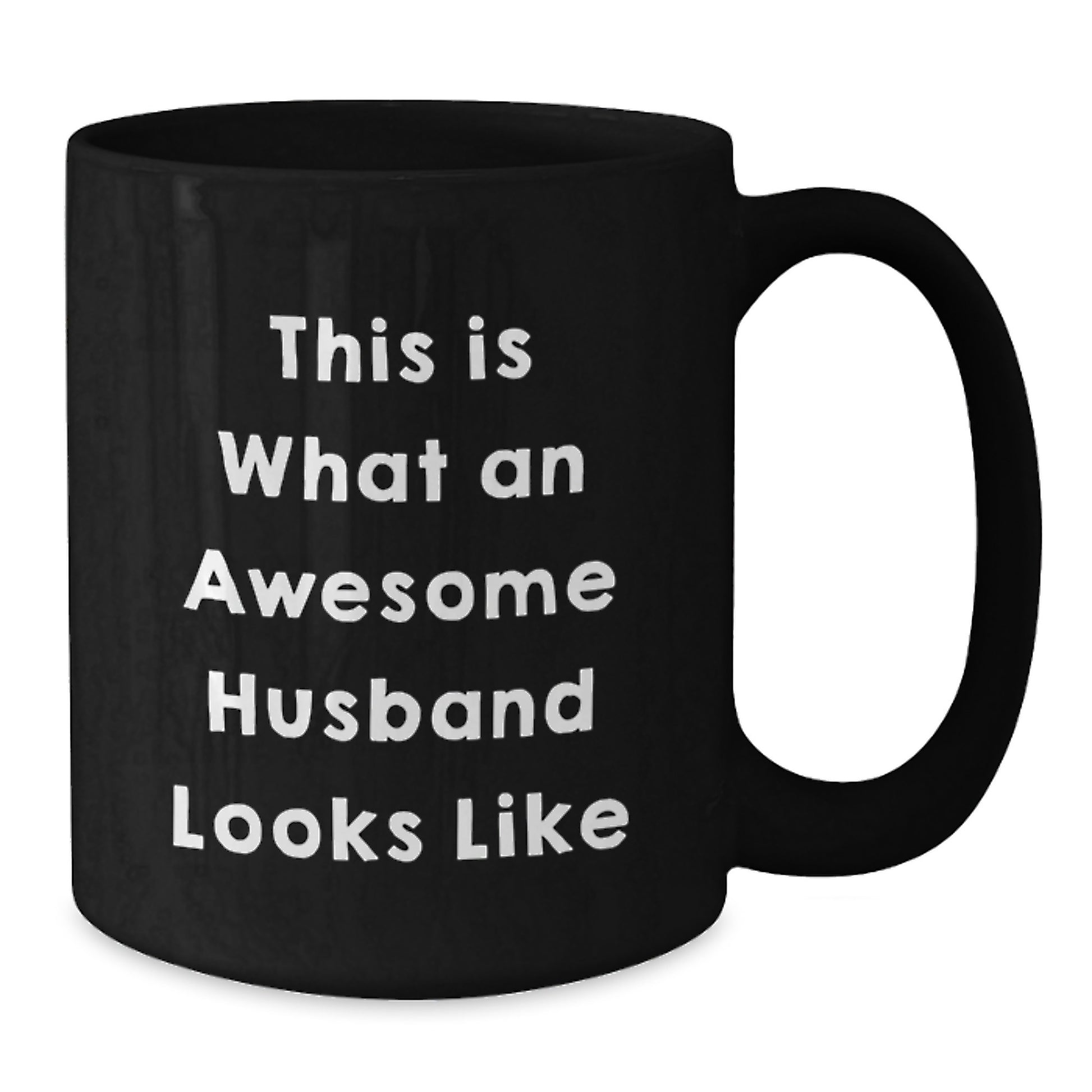 Funny Husband Gifts from Friends - 'This Is What An Awesome Husband Looks Like' Black Coffee Mug for Graduation - Gifts for Husband - Additional
