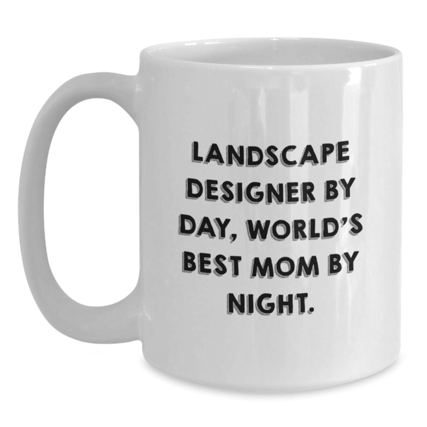 Funny Landscape Designer Gifts for Mom By Day, White Ceramic Coffee Mugs for Birthday from Family and Friends - Main