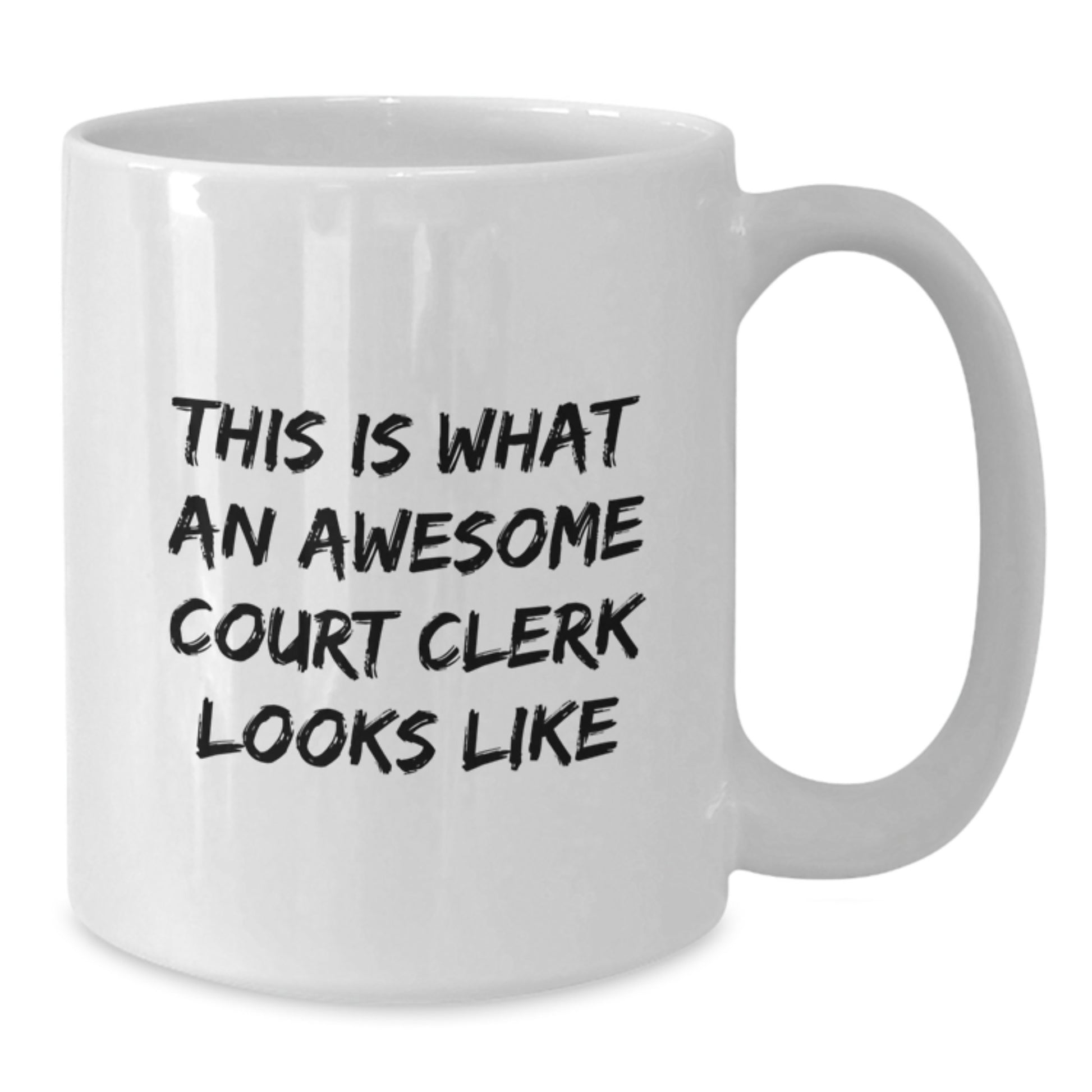 Funny Court Clerk Gifts, White Coffee Mug for Birthday, 'This Is What An Awesome Court Clerk Looks Like' Quote from Gifts for Court Clerk, Women, Friends, Coworkers, Family - Additional
