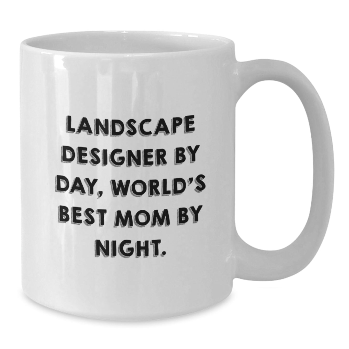 Funny Landscape Designer Gifts for Mom By Day, White Ceramic Coffee Mugs for Birthday from Family and Friends - Additional