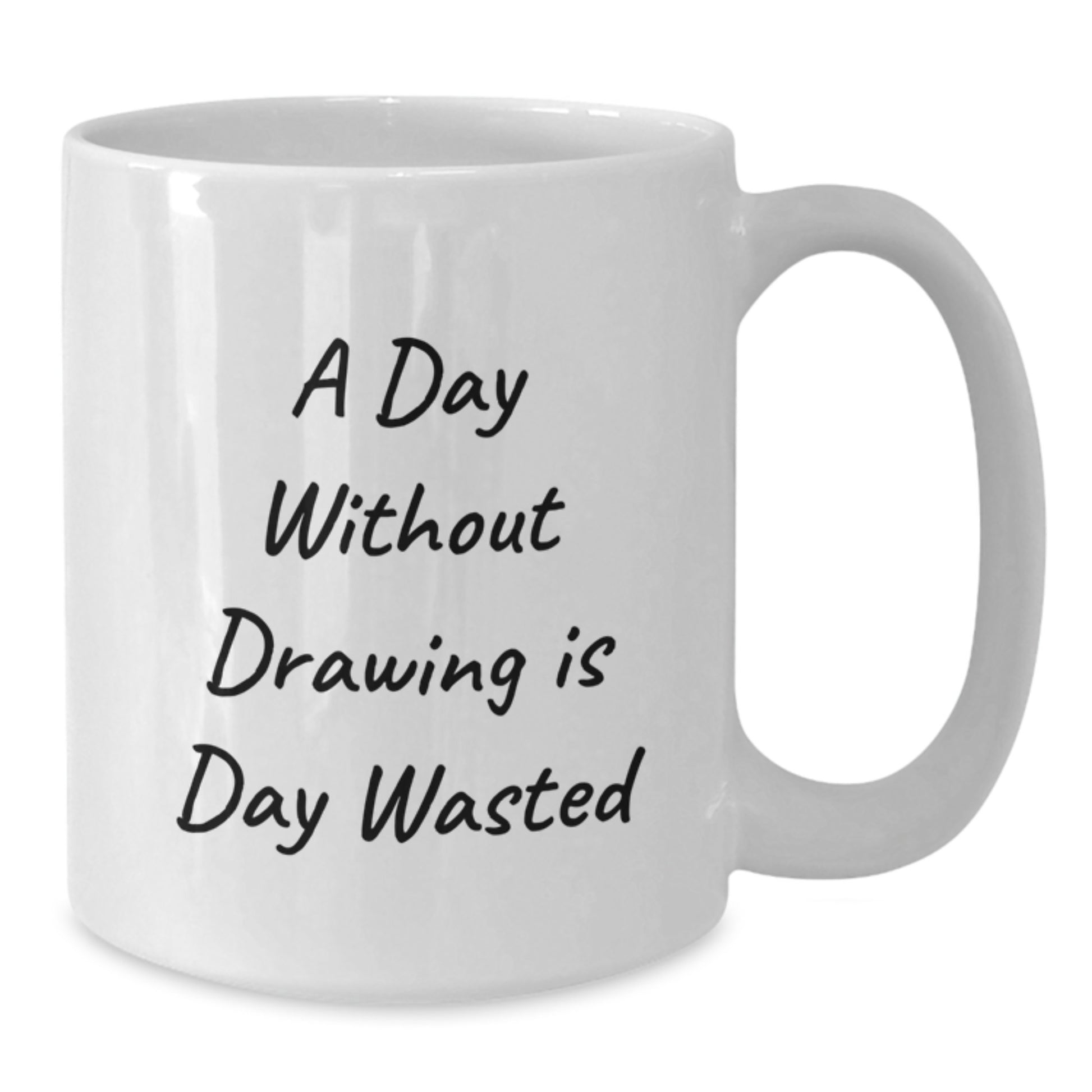 Drawing Enthusiast's Delight, Funny Quote White Coffee Mug, Gifts from Friends, Gifts for Drawing Lovers, Birthday Unique Gifts - Additional