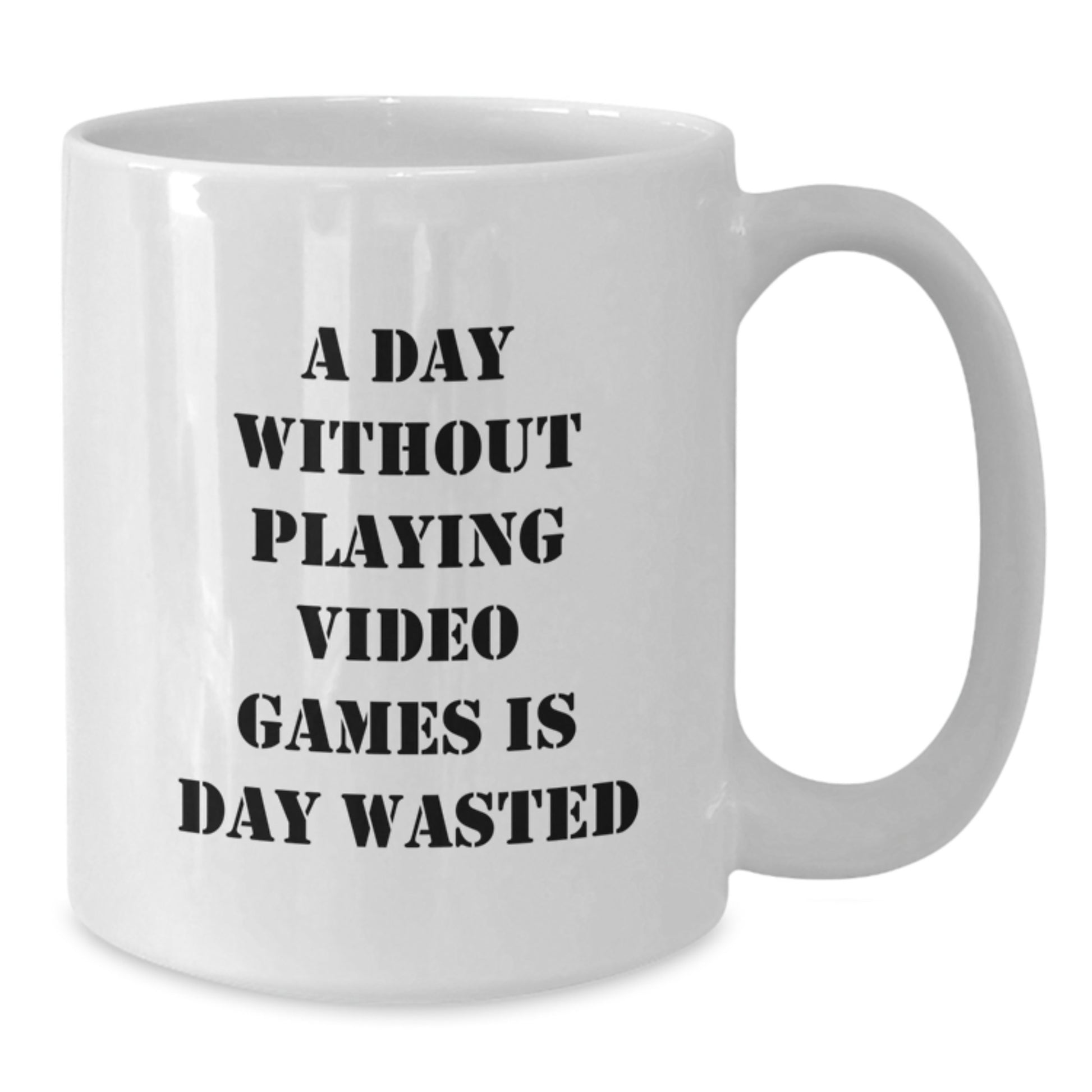 Funny Playing Video Games Gifts for Birthday - A Day Without Playing Video Games Is Day Wasted, White Coffee Mug for Men, Women, Friends, Coworkers, Family from - Additional