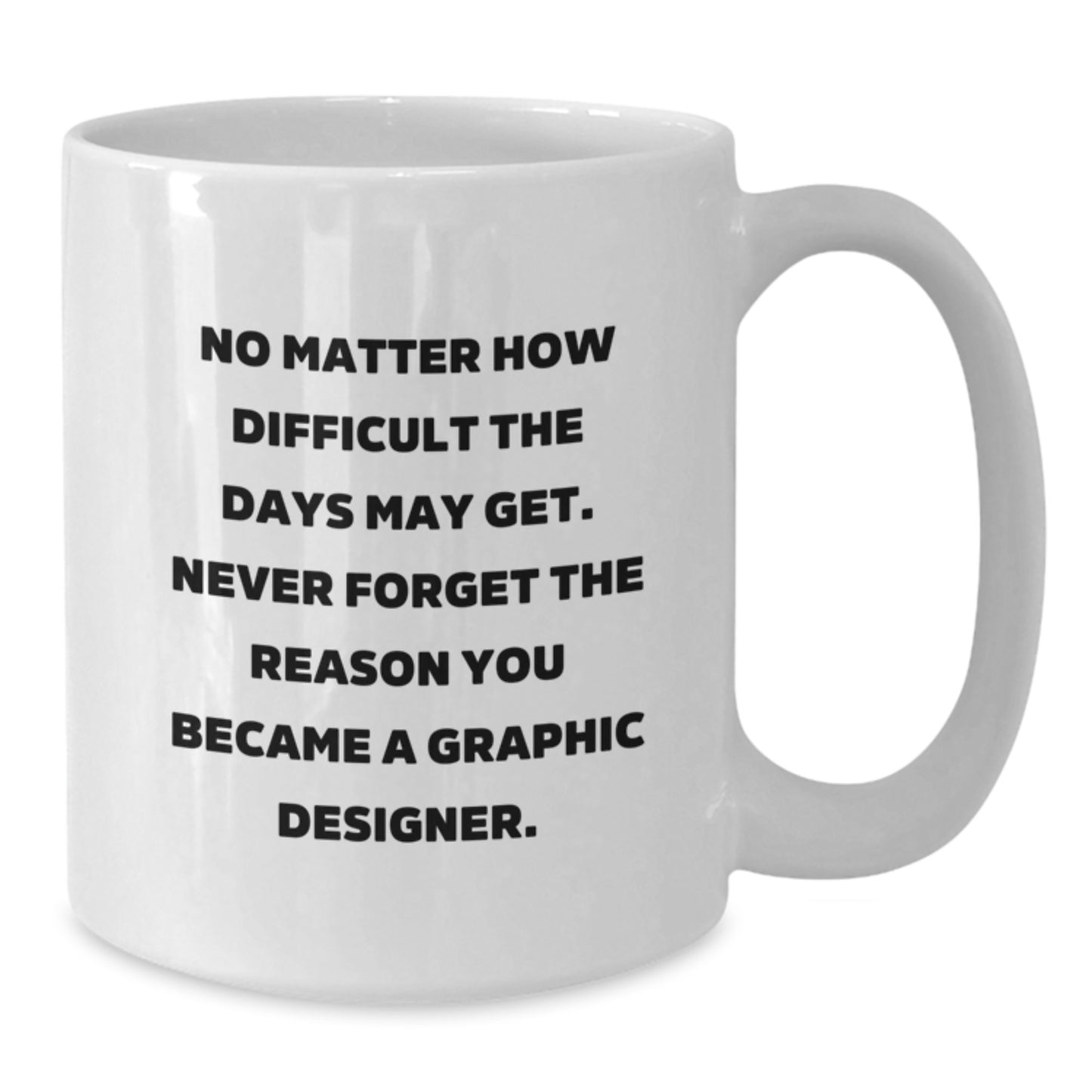 Graphic Designer Gifts from Friends, Inspirational Quote Coffee Mug, White 11oz or 15oz, Funny Birthday Unique Gifts for Men, Women - Additional