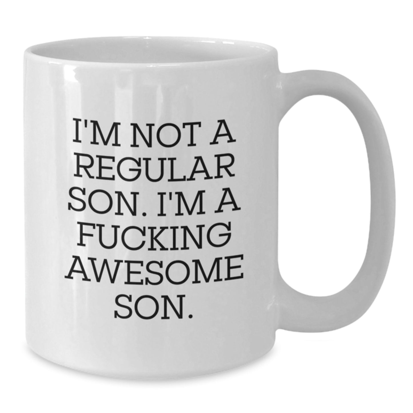 Funny Son Gifts, White Coffee Mug, I'm Not A Regular Son, Gifts from Family, Birthday Unique Gifts for Son - Additional