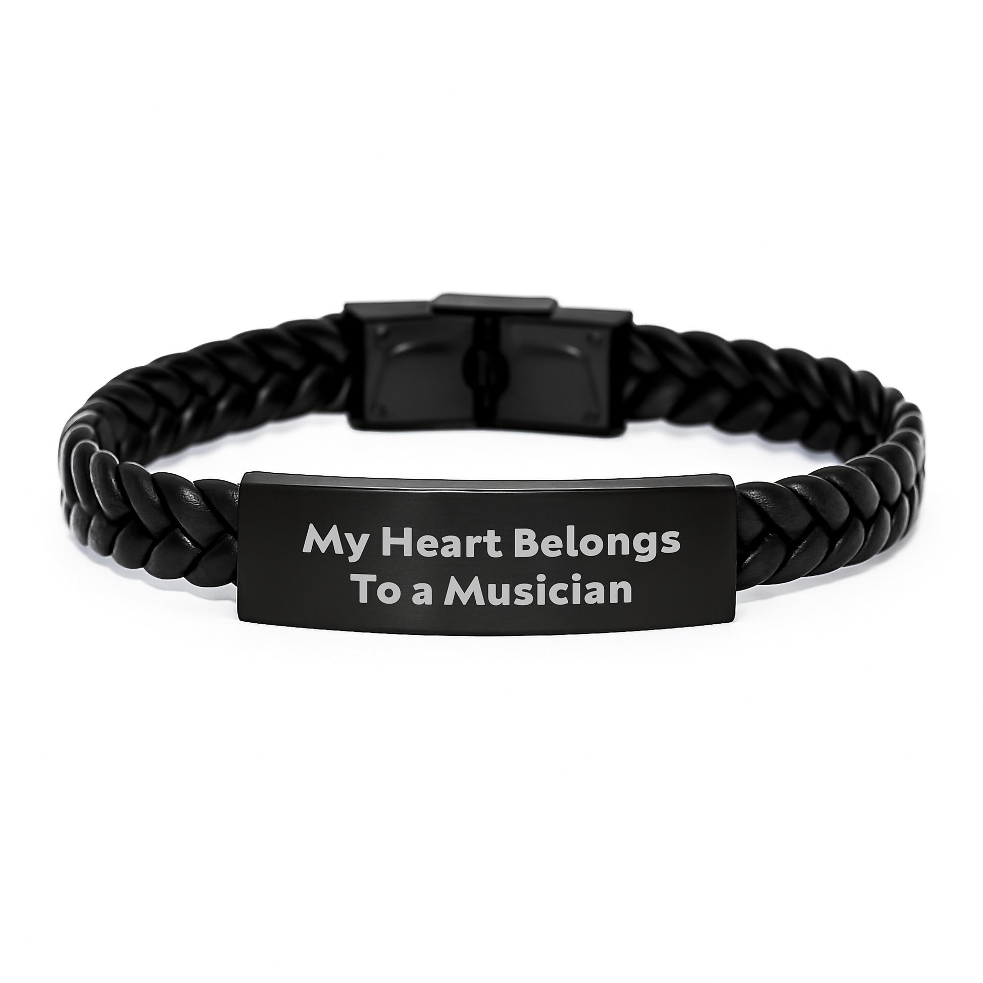 Funny Musician Gifts, Interlaced Leather Musician Quote Bracelet, Gifts from Friends for Musician, Birthday Unique Gifts for Him - Image 1