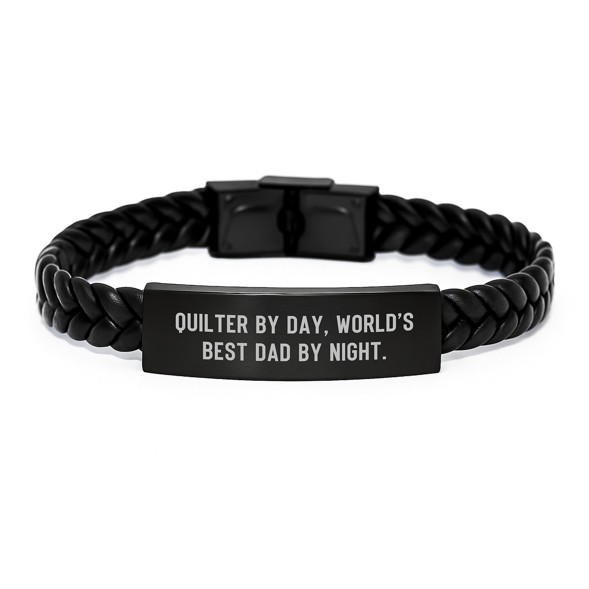 Quilter Gifts by Day, Interlaced Leather Birthdays by Night, Funny Quote - Gifts from Men to Quilter, Birthday Unique Presents - Image 1
