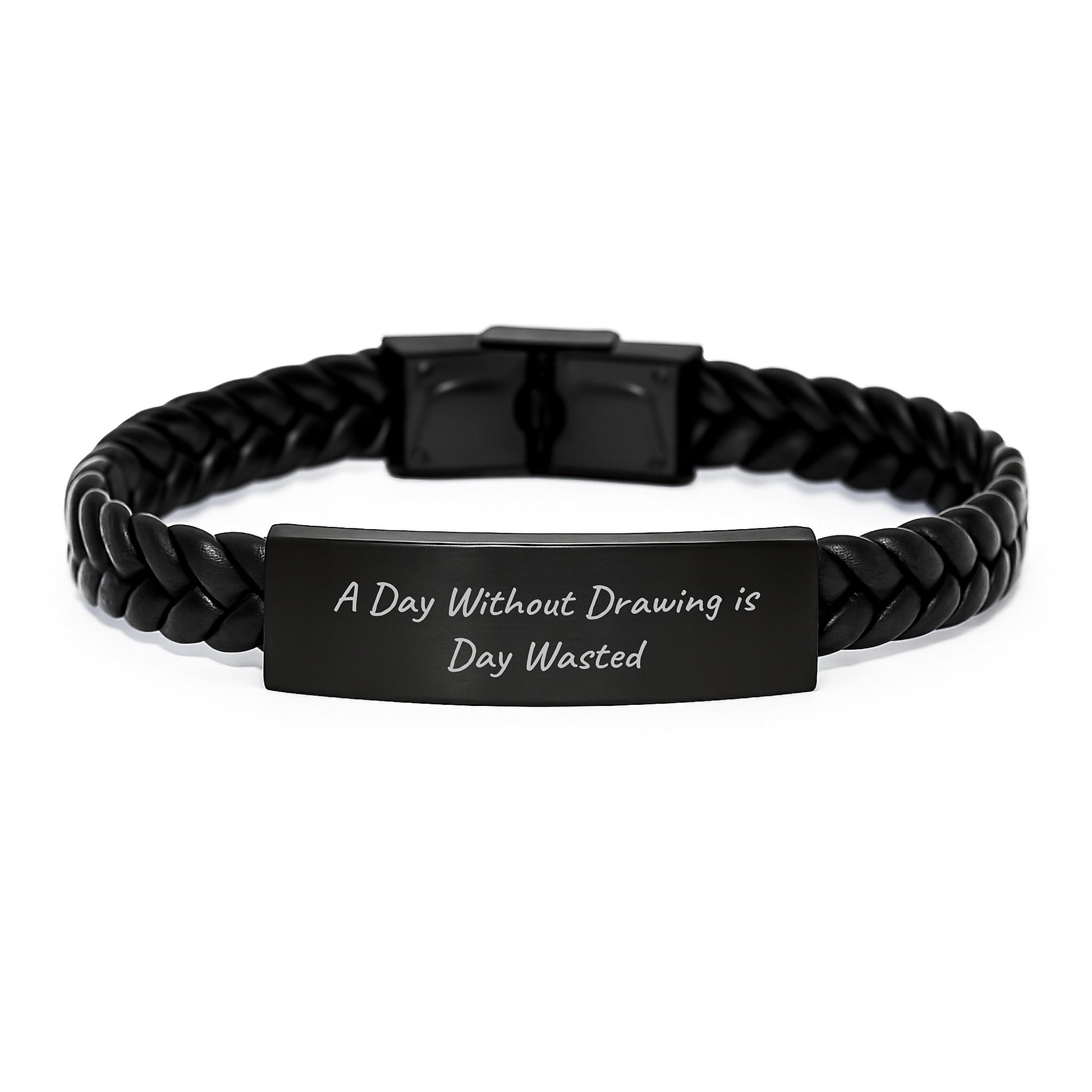 Funny Drawing Quote Interlaced Leather Bracelet Gifts for Men Women Friends Coworkers Family, Birthday Unique Drawing Accessories from Friends - Image 1