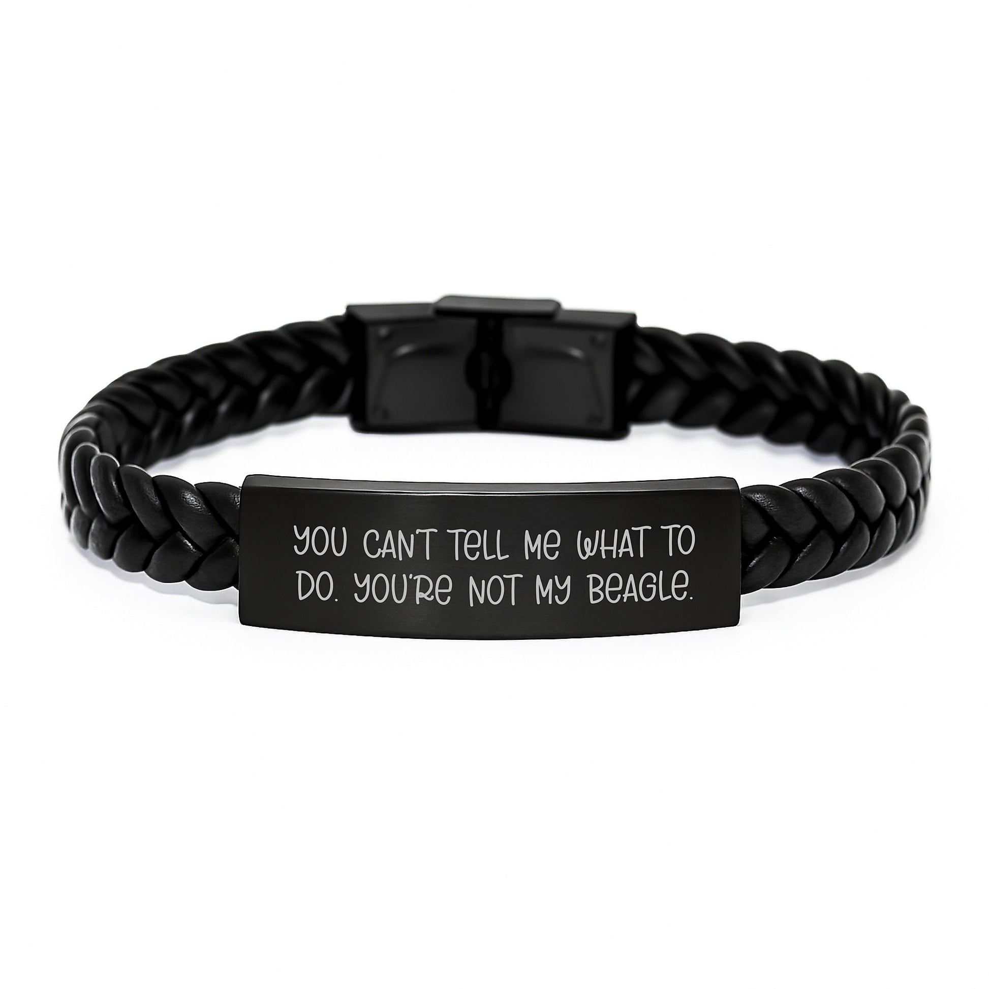 Funny Beagle Dog Quote Interlaced Leather Bracelet Gifts from Friends for Beagle Dog Birthday Unique - Image 1