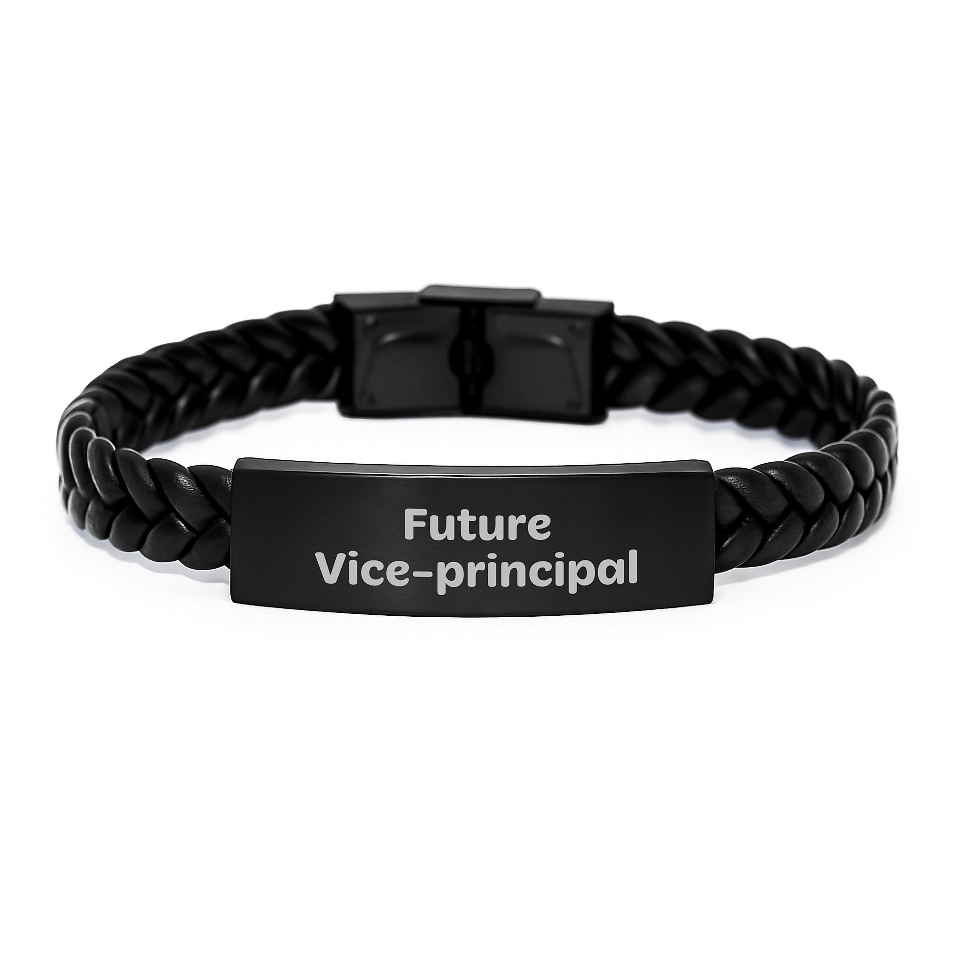 Funny Vice-Principal Gifts, Interlaced Leather Bracelet for Men and Women, Future Vice-Principal Quote, Graduation Unique Gifts from Friends, Coworkers, Family - Image 1