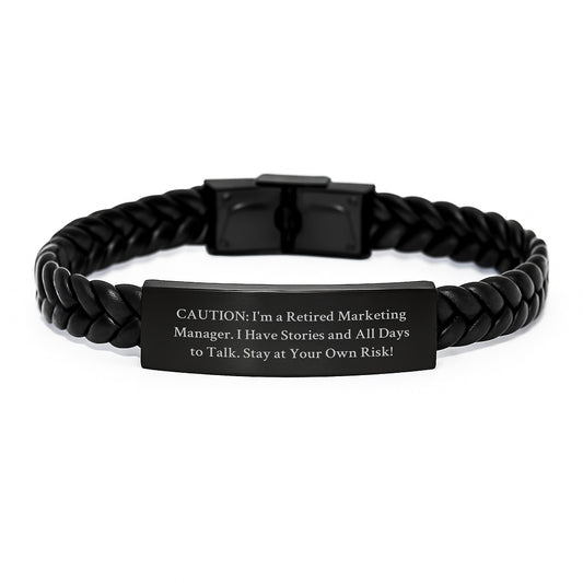Marketing Manager's Humorous Gift from Friends, Unique Leather Wrap for Men and Women, Graduation Unique Gifts for Coworkers - Image 1