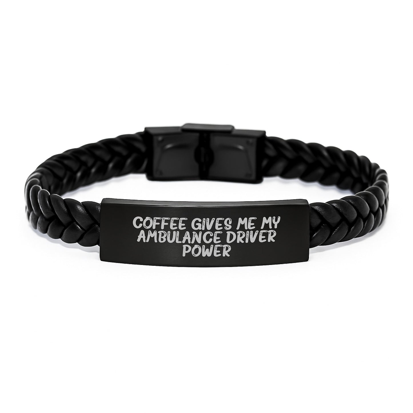 Ambulance Driver Gifts from Friends for Ambulance Driver Ambulance Driver Power, Interlaced Leather Bracelet, Graduation Unique Gifts - Image 1