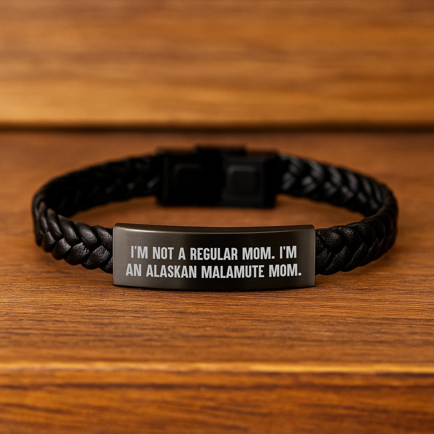 Alaskan Malamute Mom's Funny Gift for Friends, Coworkers, or Family - Interlaced Leather Graduation Unique Gifts - Image 2