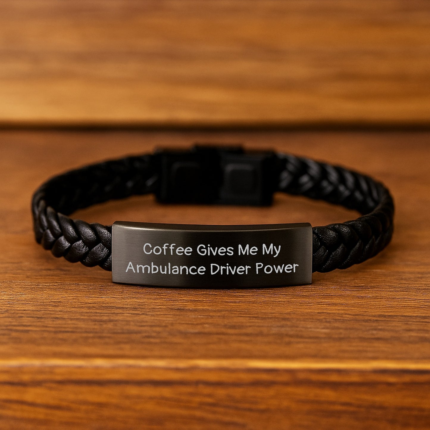Ambulance Driver Gifts: Funny Quote Interlaced Leather Bracelet for Ambulance Driver Men, Gifts from Friends to Ambulance Driver, Ambulance Driver Power on Graduation Unique Gifts - Image 2