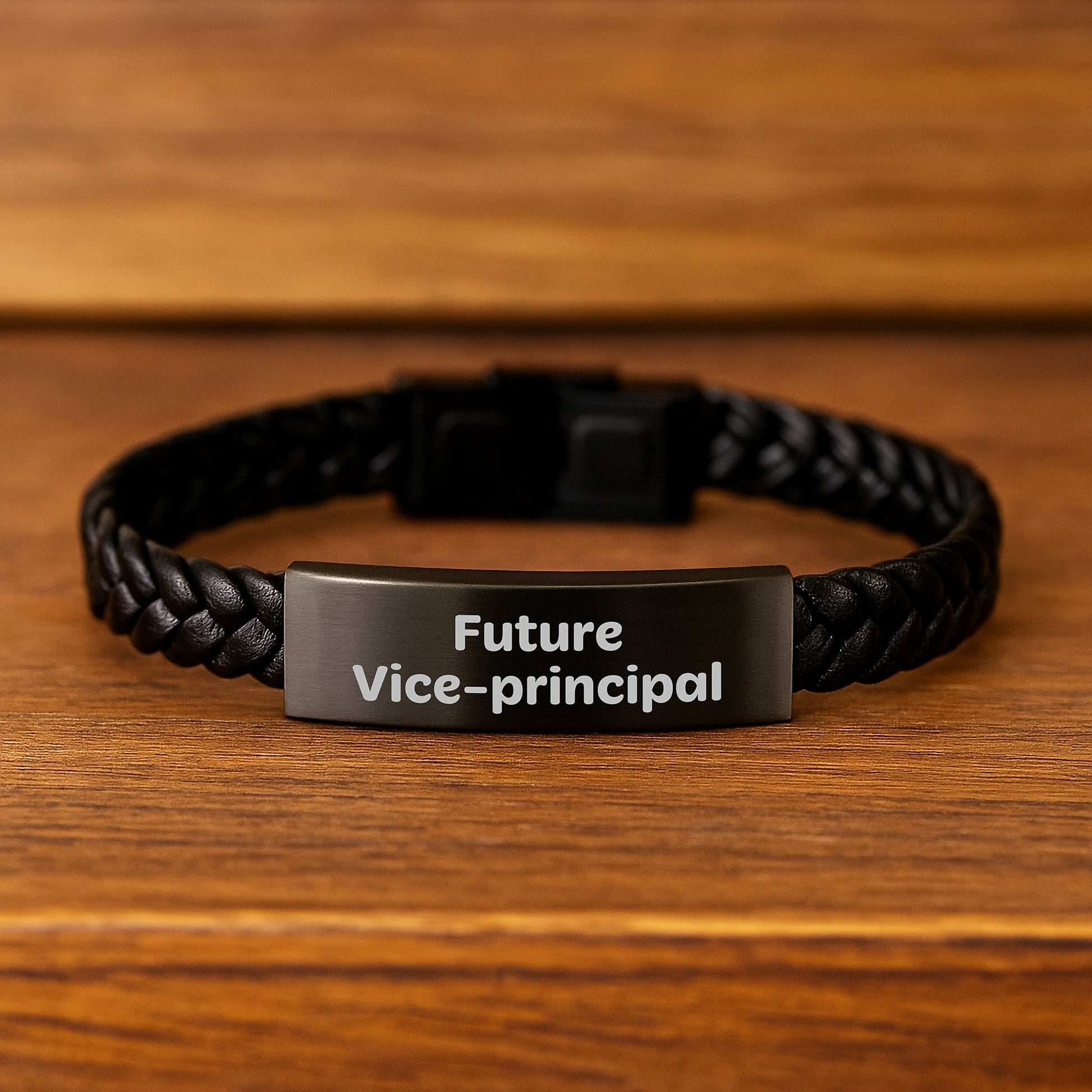 Funny Vice-Principal Gifts, Interlaced Leather Bracelet for Men and Women, Future Vice-Principal Quote, Graduation Unique Gifts from Friends, Coworkers, Family - Image 2