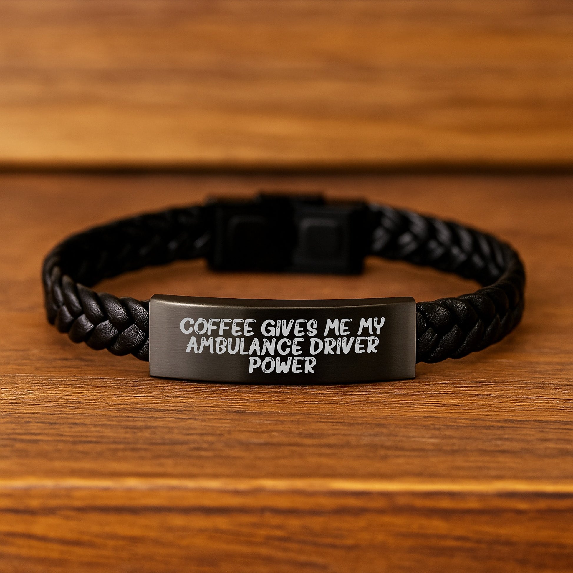 Ambulance Driver Gifts from Friends for Ambulance Driver Ambulance Driver Power, Interlaced Leather Bracelet, Graduation Unique Gifts - Image 2