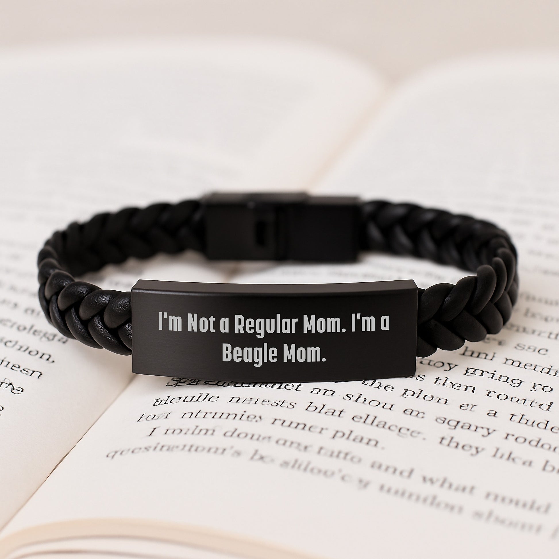 Funny Beagle Dog Mom Gifts for Men Women Friends Coworkers Family - Interlaced Leather Adjustable Graduation Unique Presents from Mom to Beagle Dog Lover - Image 3