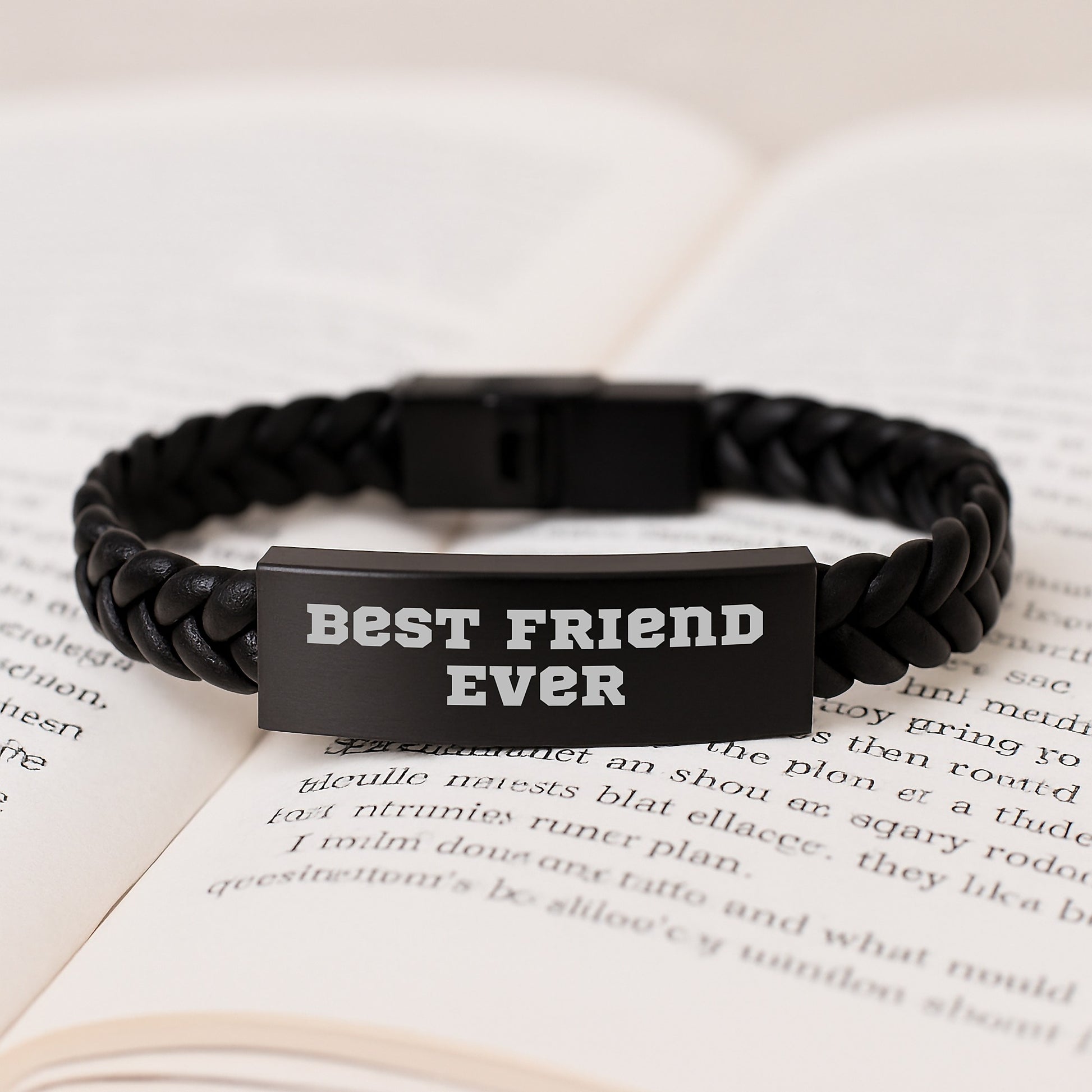 Funny Best Friend Ever Interlaced Leather Bracelet Gifts for Friends from Men, Unique Birthday Unique Gifts for Women - Image 3