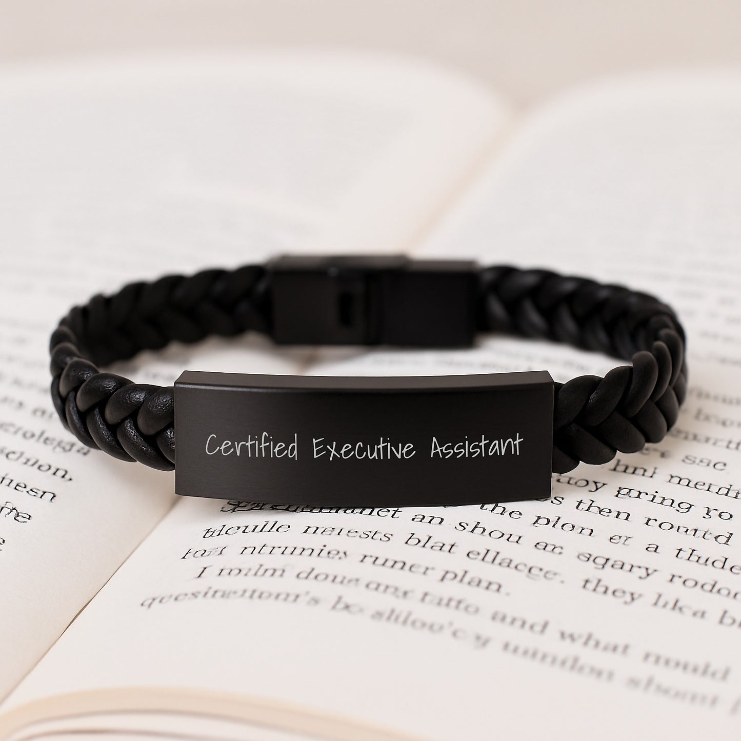Funny Executive Assistant Gifts - Interlaced Leather Bracelet from Friends to Executive Assistant, Birthday Unique Gifts for Him/Her - Image 3