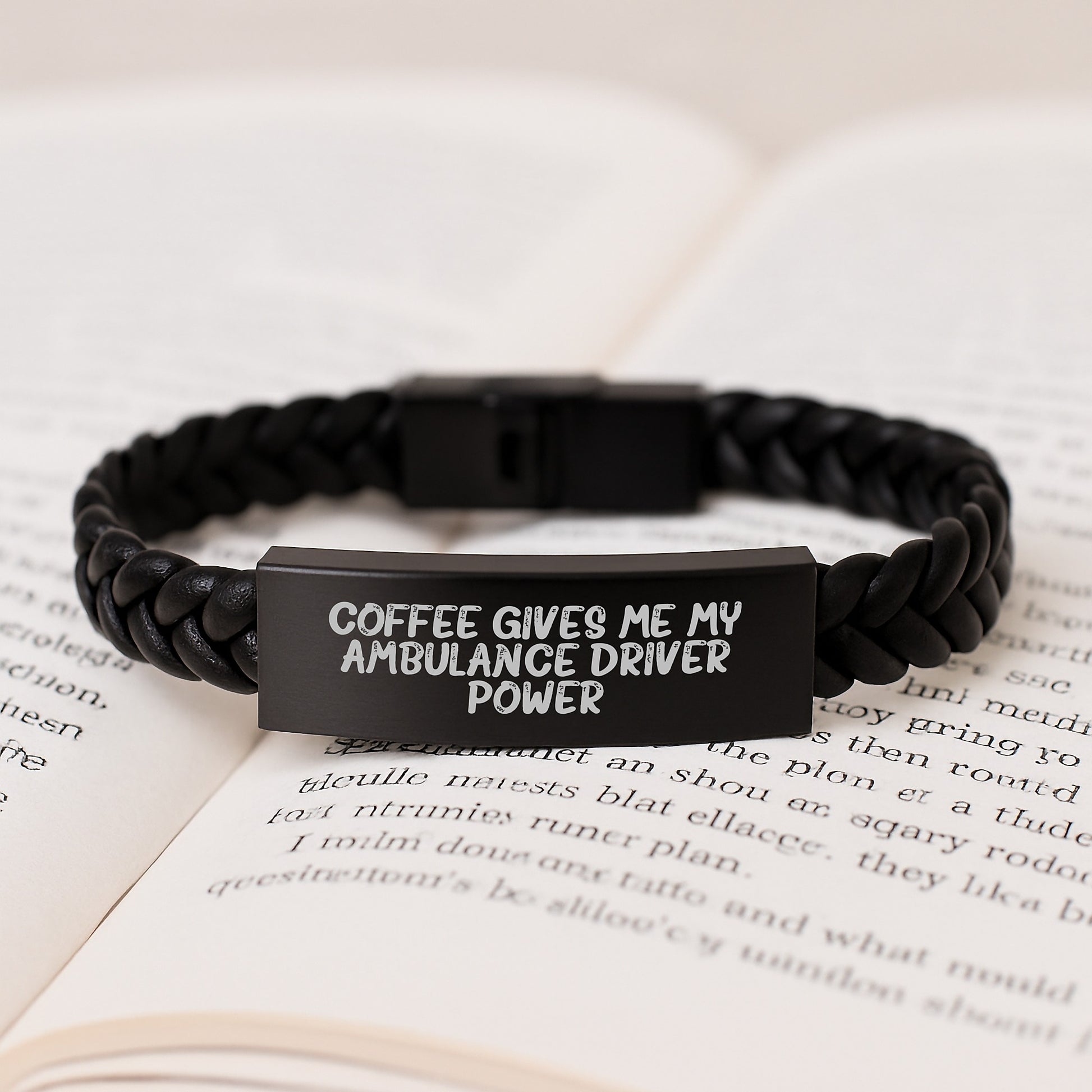 Ambulance Driver Gifts from Friends for Ambulance Driver Ambulance Driver Power, Interlaced Leather Bracelet, Graduation Unique Gifts - Image 3