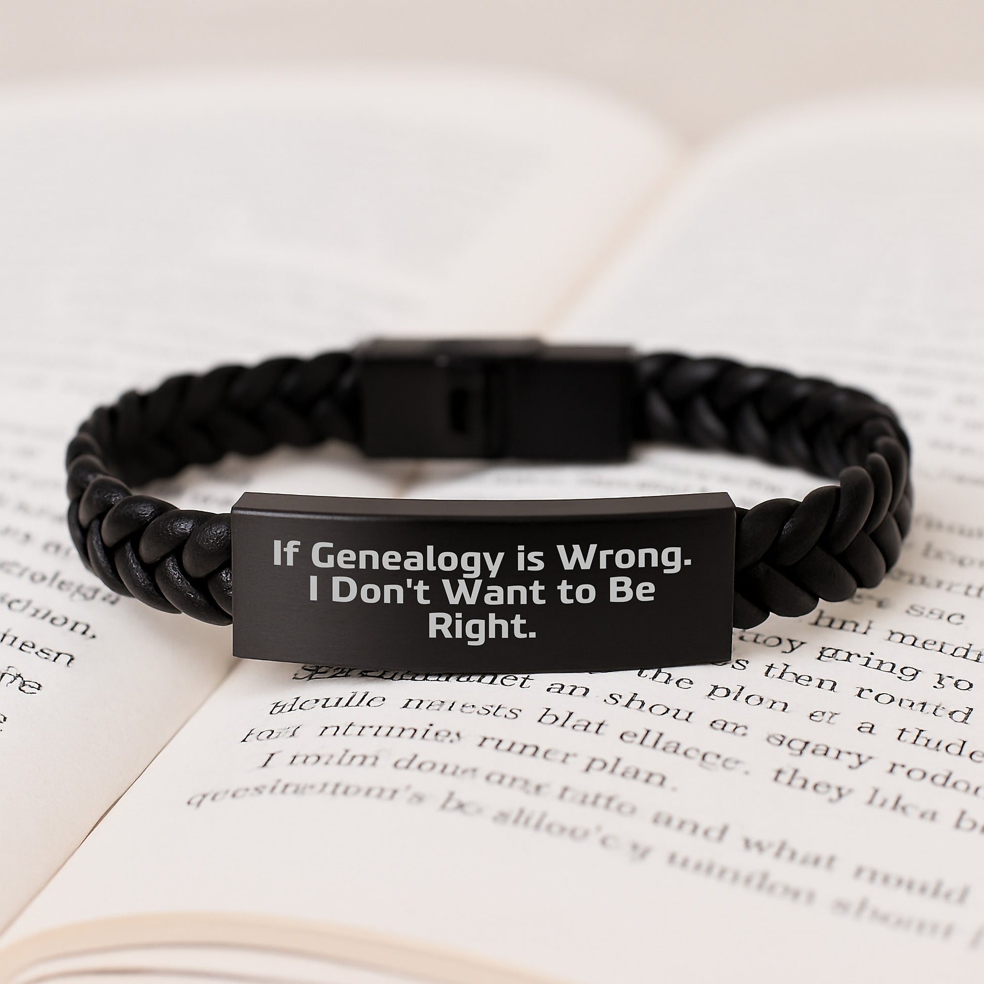 Genealogy Enthusiasts' Delight, If Genealogy Is Wrong. I Don't Want To Be Right., Gifts for Genealogy Lovers, Interlaced Leather Graduation Unique Gifts from Friends, Genealogy Genealogists - Image 3