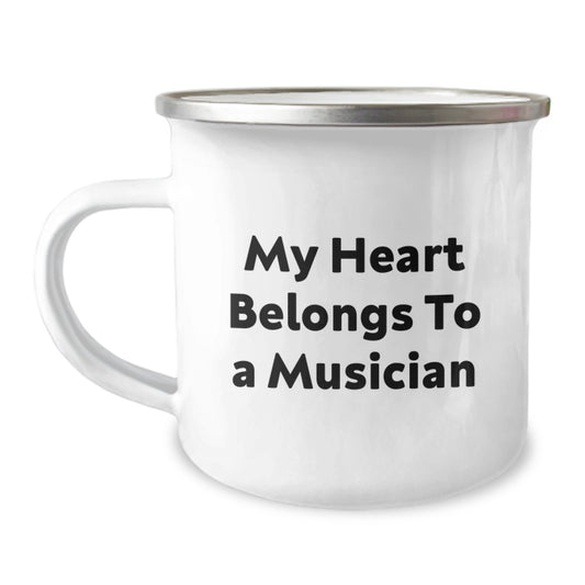 Funny Musician Gifts from Friends, My Heart Belongs To A Musician, Birthday Unique Gifts for Men Women Family - Image 1
